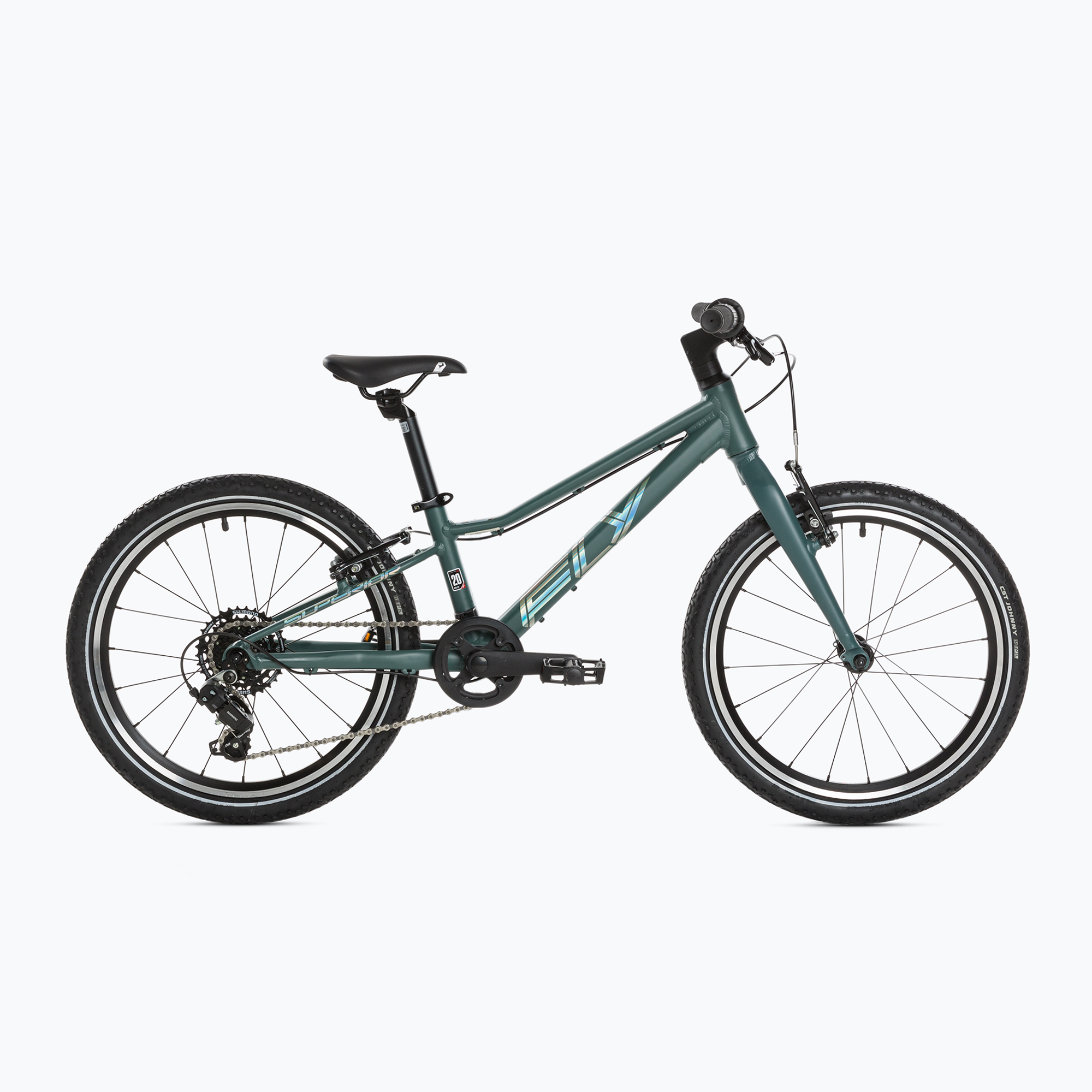 Children's bike Superior F.L.Y. 20 VB matte trooper green/hologram chrome (9.0")
