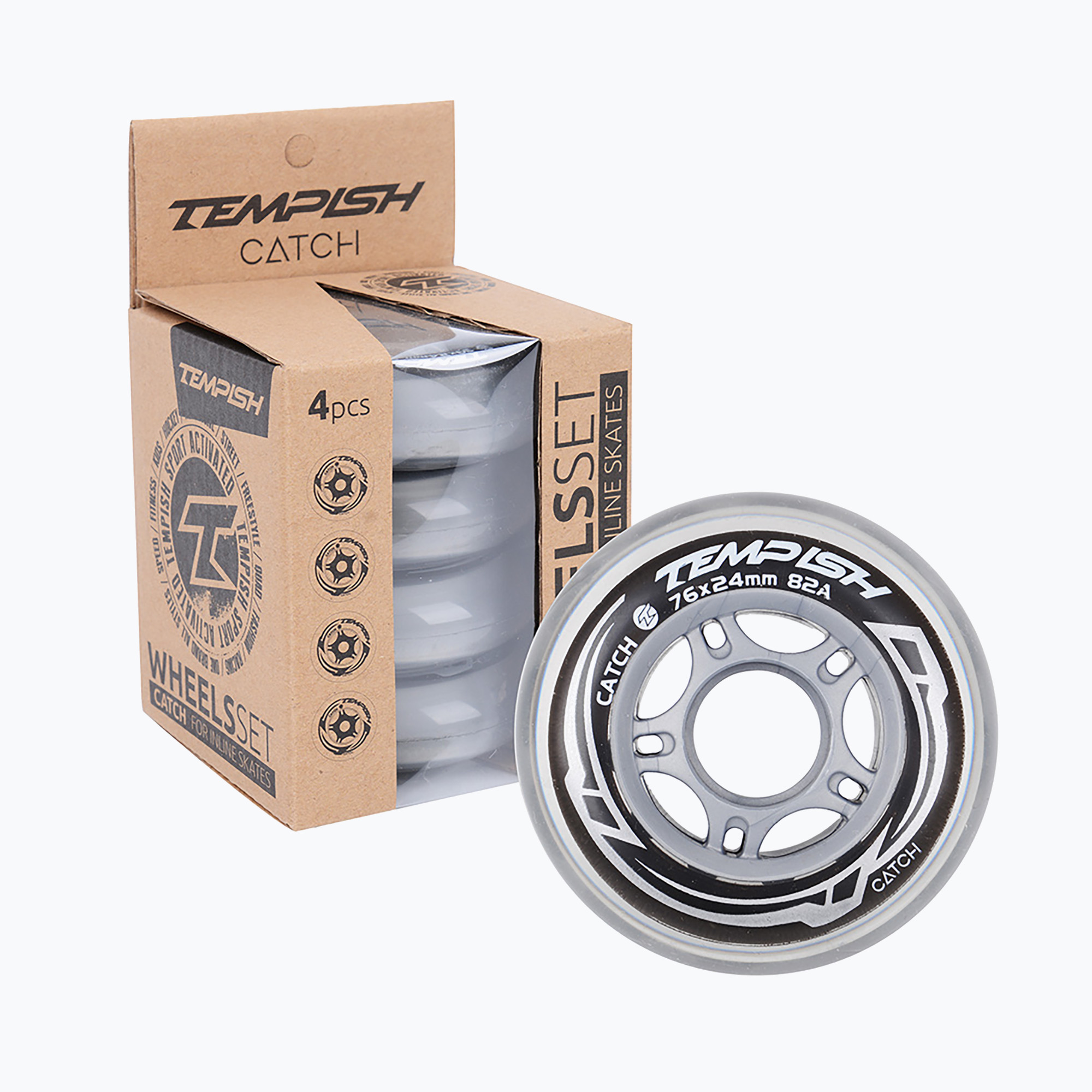 Колела за ролери Tempish Catch 76mm/82A 4 pcs. clear