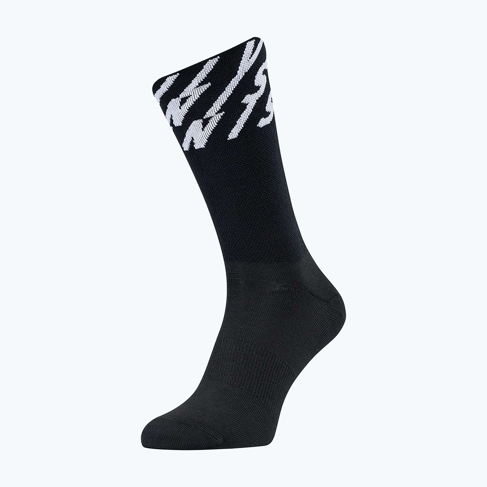 Șosete de ciclism SILVINI Oglio negru-albe 3120-UA1634/8013