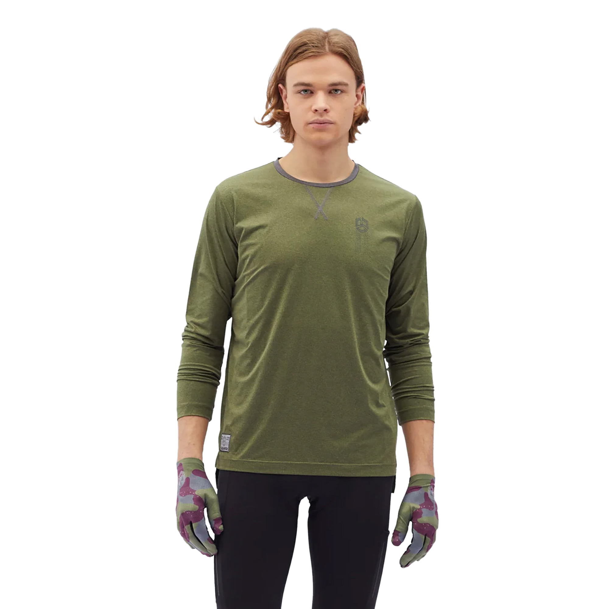 Pánsky cyklistický dres longsleeve SILVINI Casalo olive/charcoal (Casalo 3123-MD2216/4312/L)