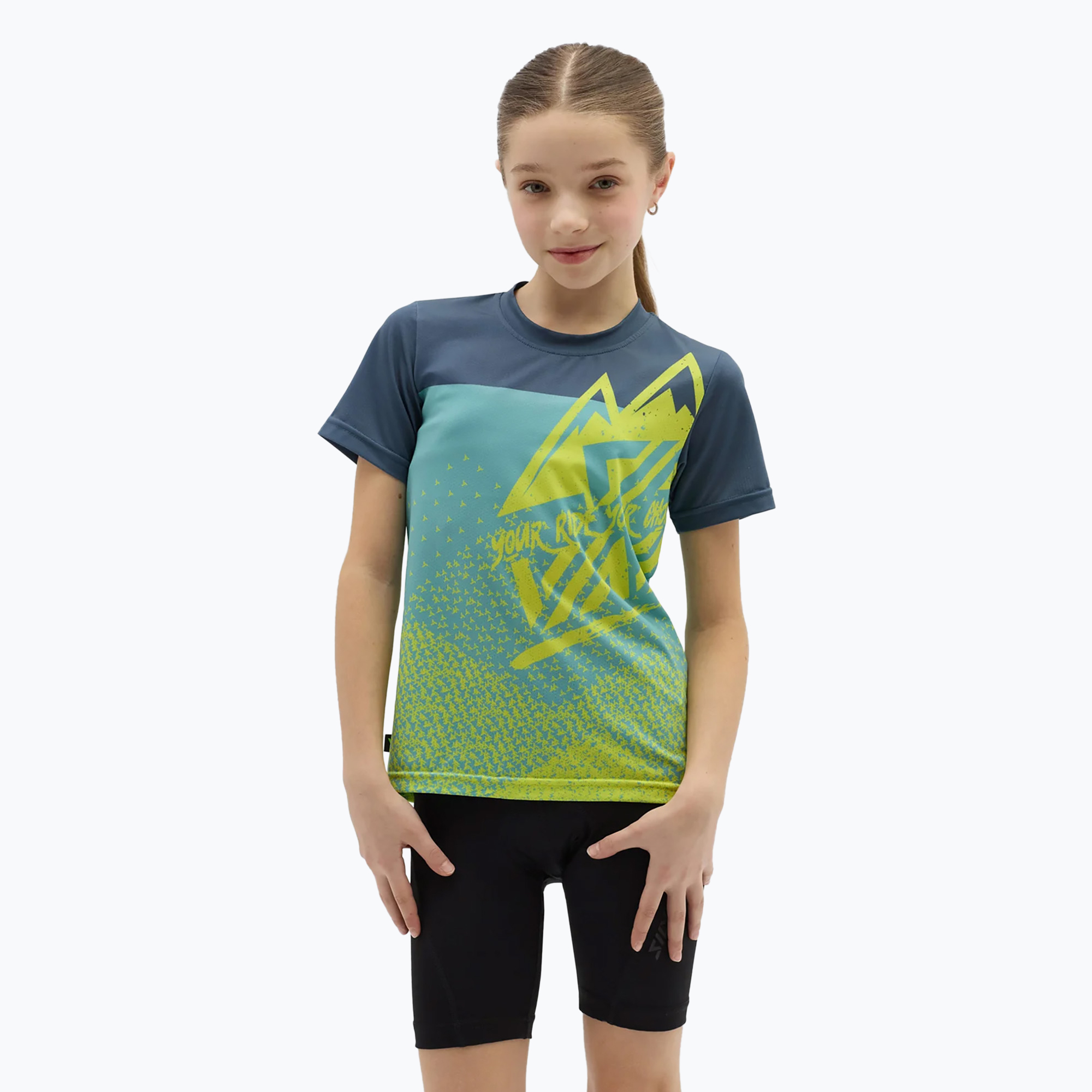 SILVINI detský cyklistický dres Denni neon/modrý (Denni 3123-CD2283/7130)