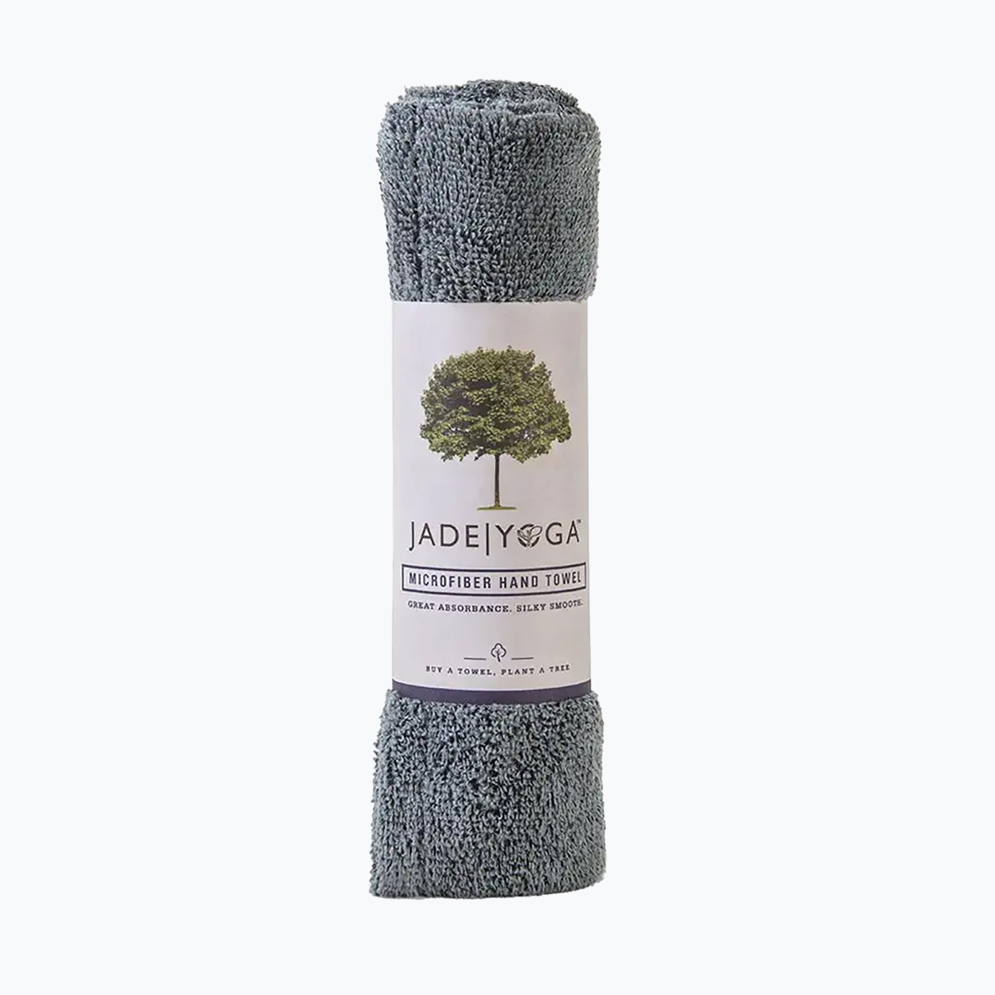 Yoga towel JadeYoga Microfiber Hand gray (35 x 61 cm)