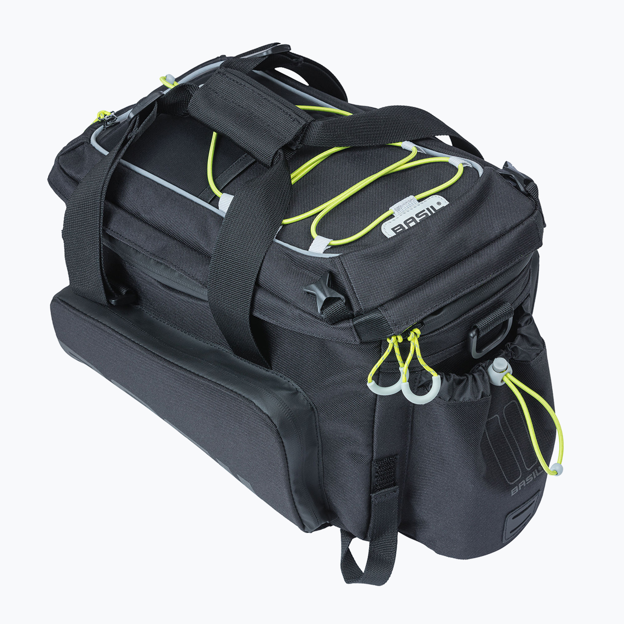 Taška na bicykel na zadný nosič Basil Miles Trunk XL Pro 36 l čierna/limetková (Miles Trunk XL Pro B-18295)