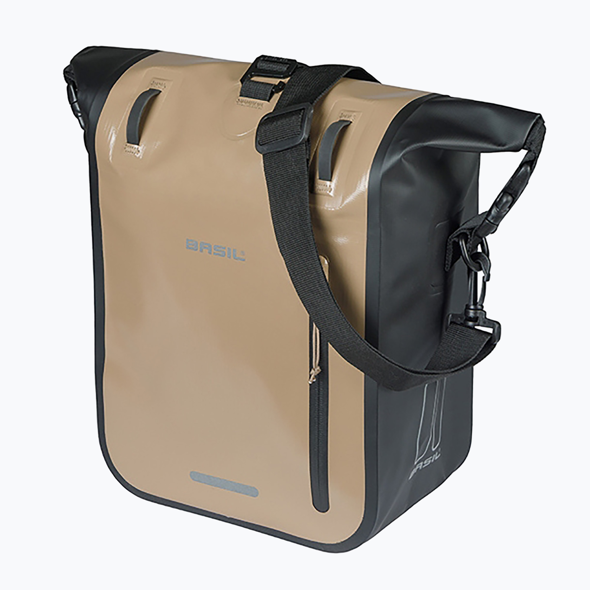 Чанта за велосипед Basil Rivo M Single Bag MIK Hooks 12-15 l sand/black