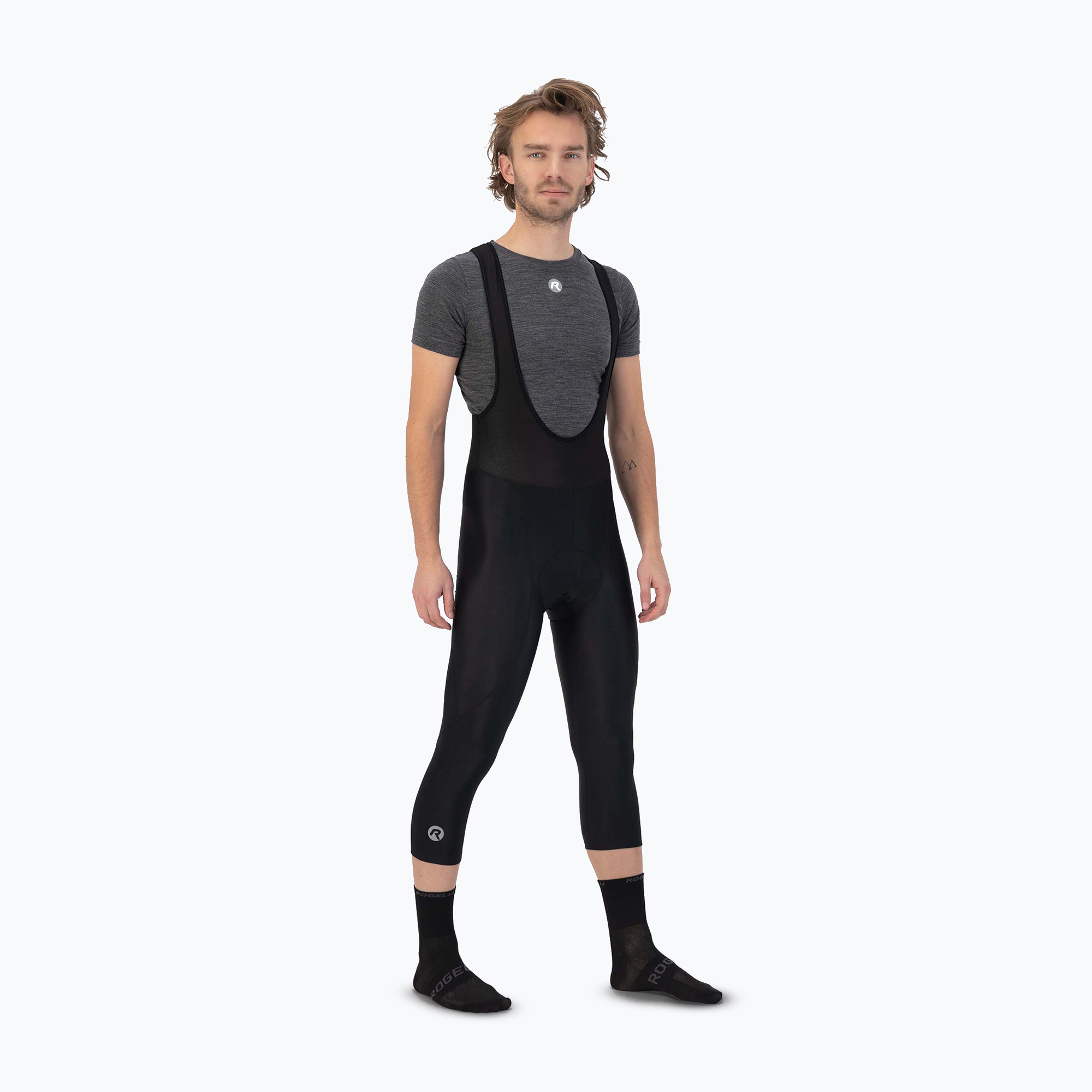 Rogelli Core 3/4 Bib Short мъжки къси панталони за колоездене черни