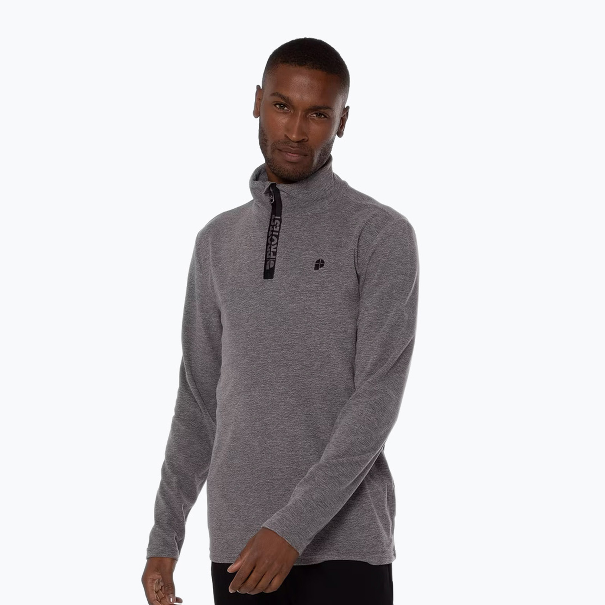 Bluza polarowa męska Protest Perfectym 1/4 Zip Active dark grey melee | WYSYŁKA W 24H | 30 DNI NA ZWROT