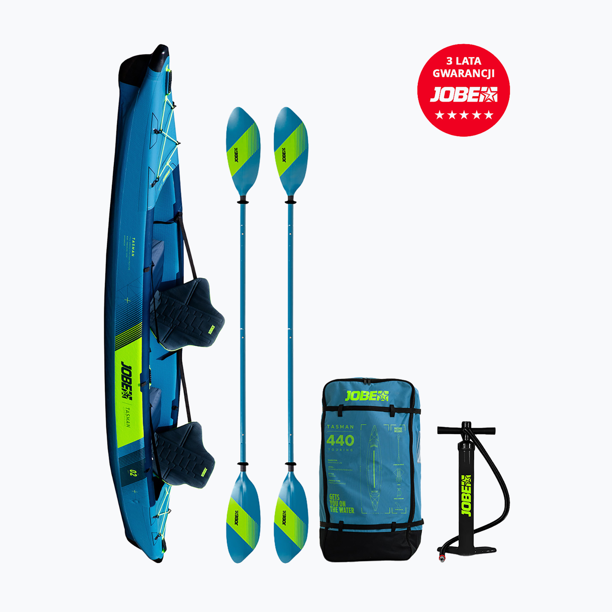 Надуваем каяк за 2 лица JOBE Tasman Inflatable Package