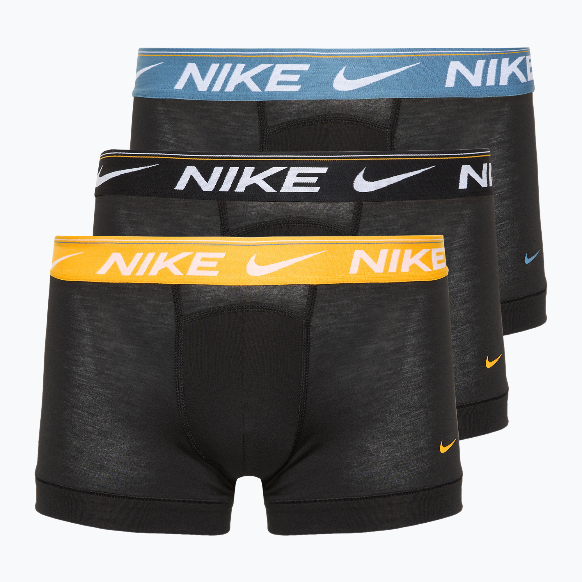 Bokserki męskie Nike Dri-FIT Ultra Comfort Trunk 3 pary black gold/storm/black 