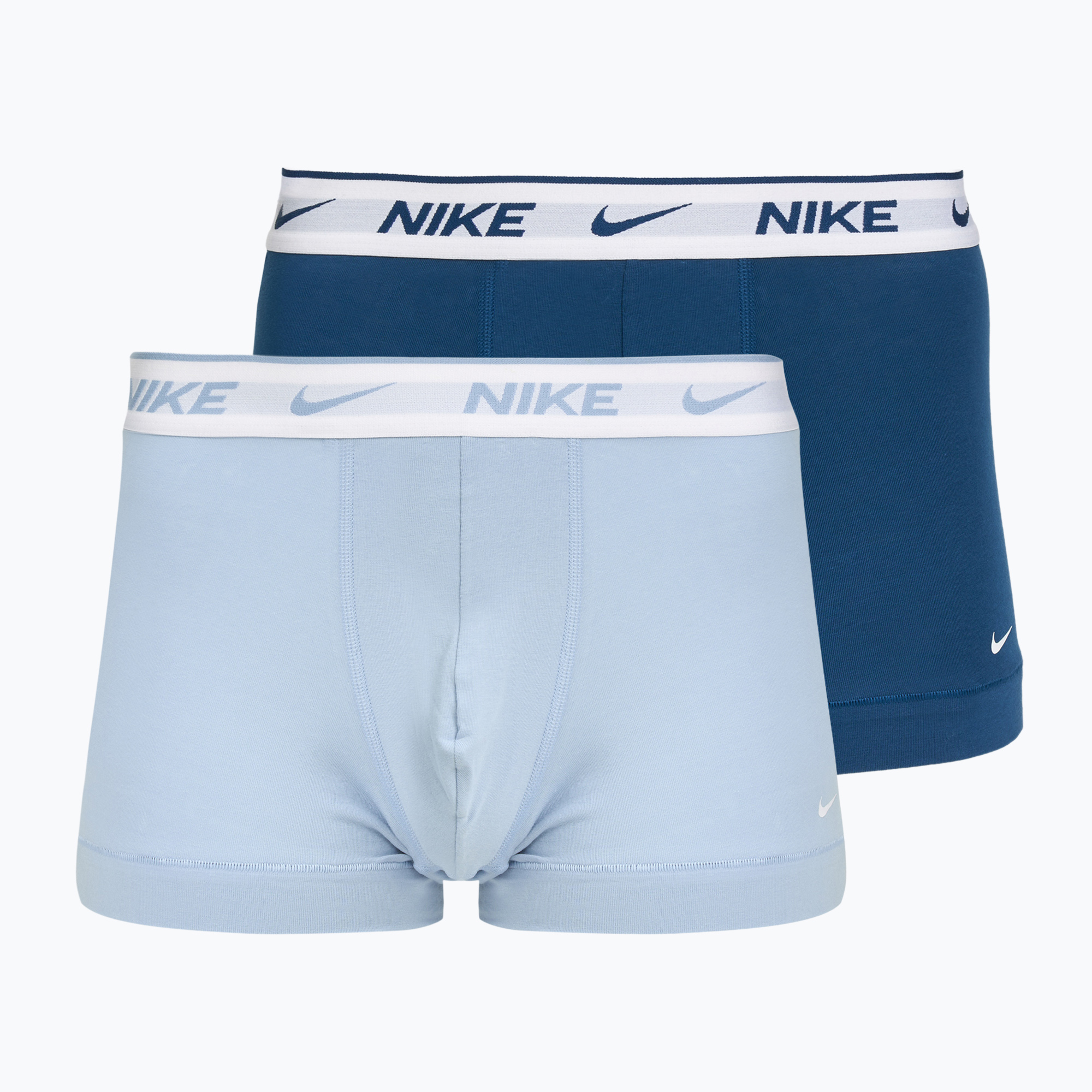 Мъжки боксерки Nike Everyday Cotton Stretch Trunk 3 чифта светло армейско синьо/синьо force/бял колан