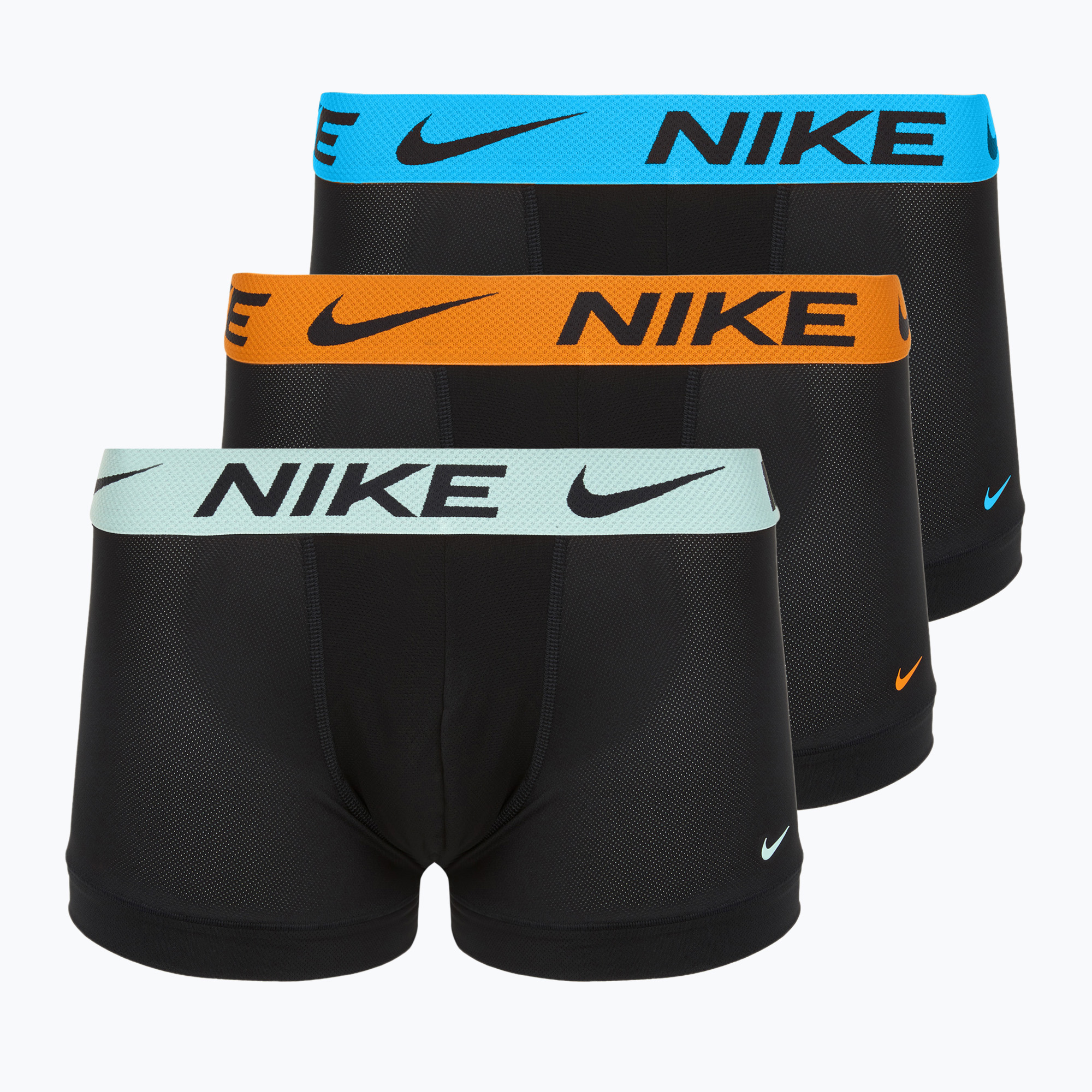 Bokserki męskie Nike Dri-FIT Cotton Trunk 3 pary black mint foam/blue hero/bright ceramic wb 