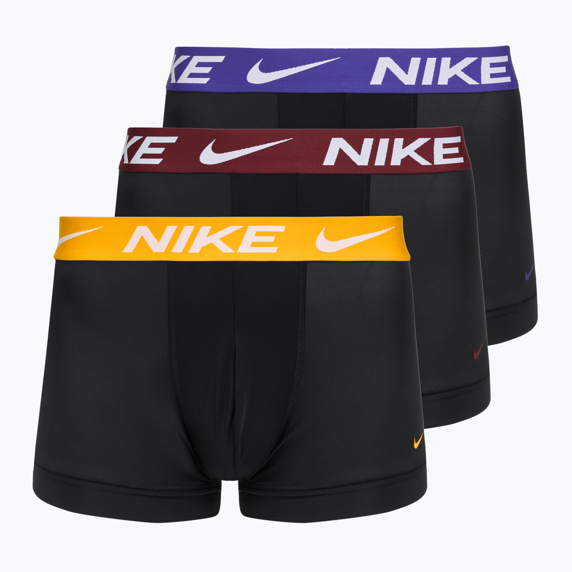 Bokserki męskie Nike Dri-Fit Essential Micro Trunk 3 pary black university gold/deep night/dark team red wb 