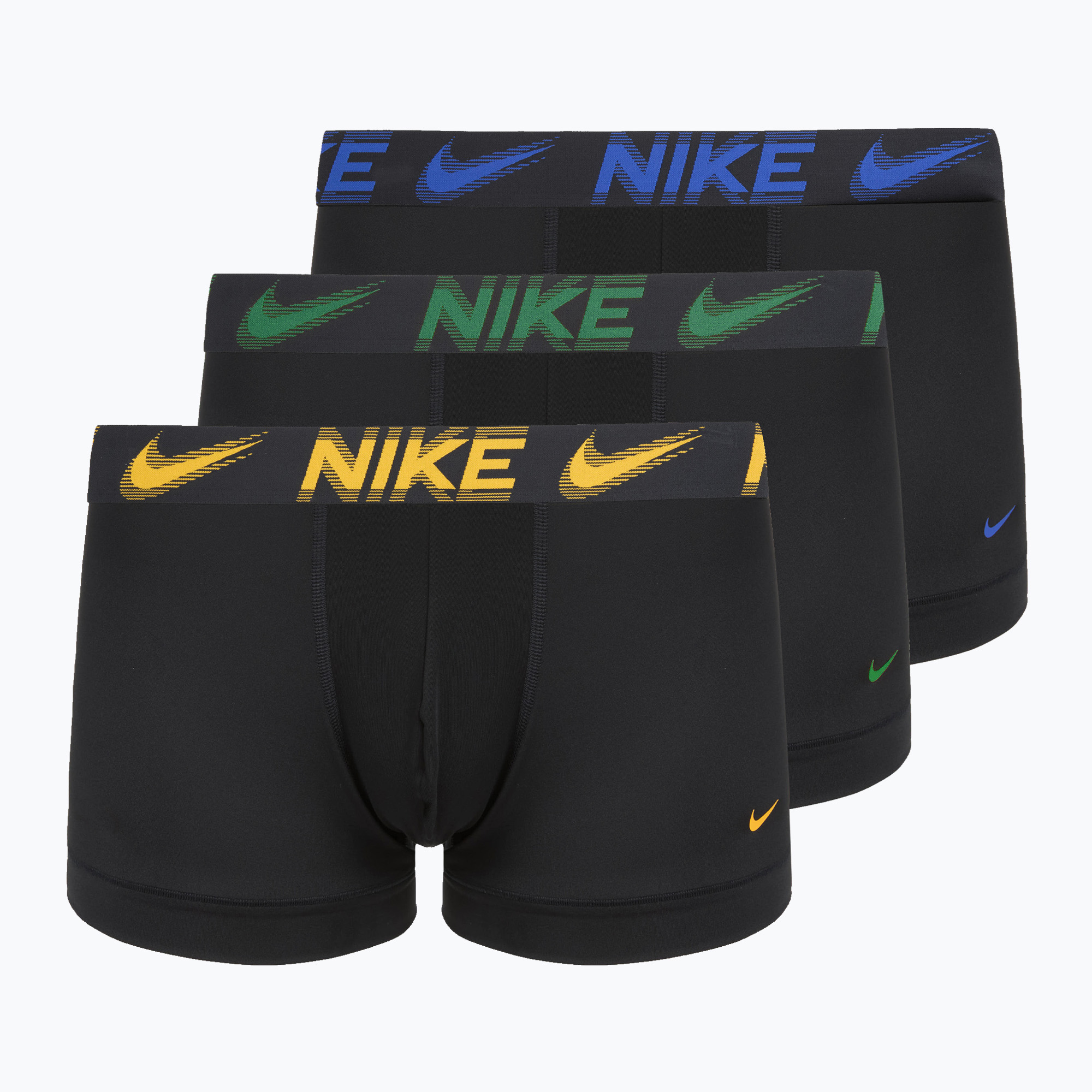 Мъжки боксерки Nike Dri-Fit Essential Micro 3 чифта black/game royal/malachite/un gold/zoom wb