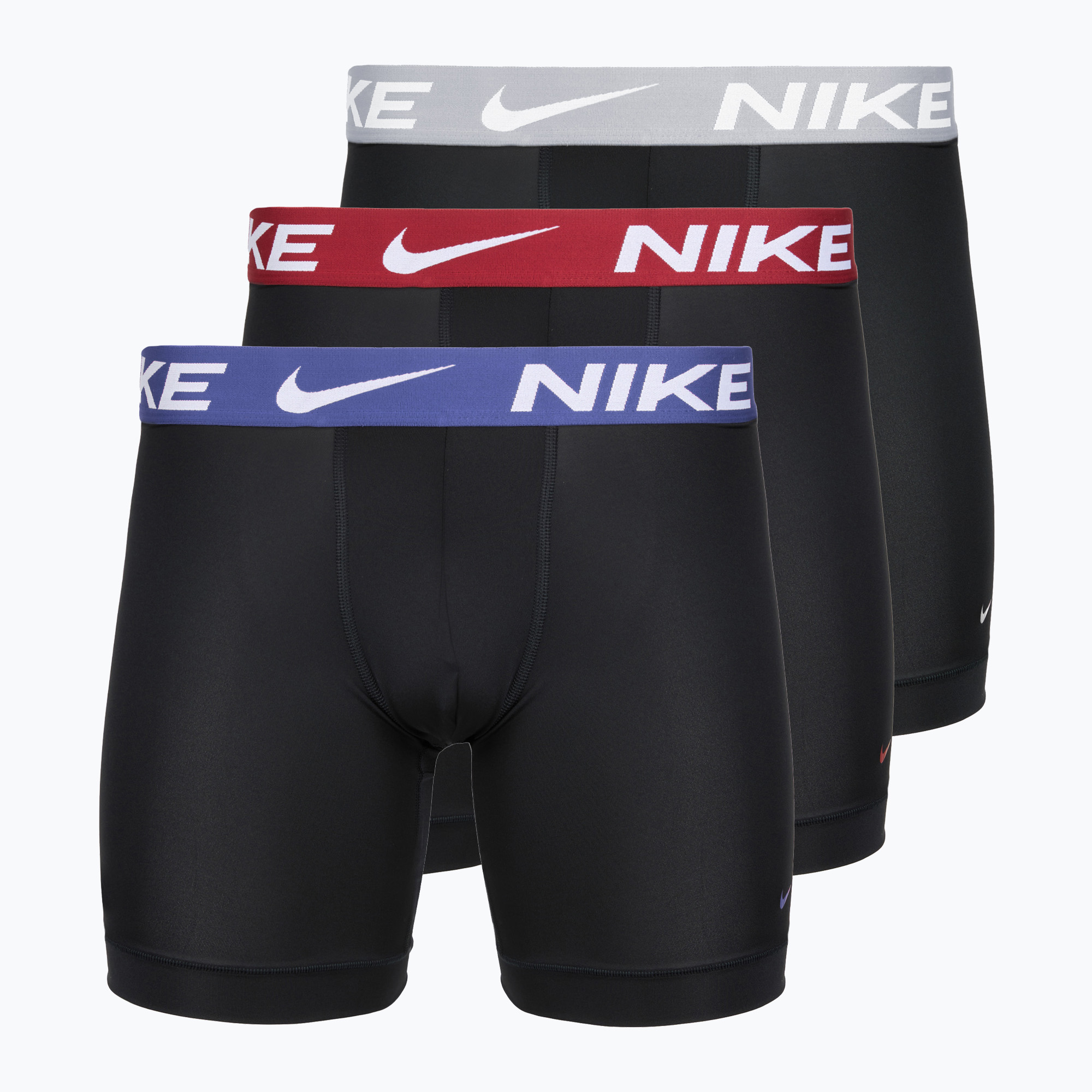 Bokserki męskie Nike Essential Micro 3 pary black/sapphire/wolf grey/team crimson 