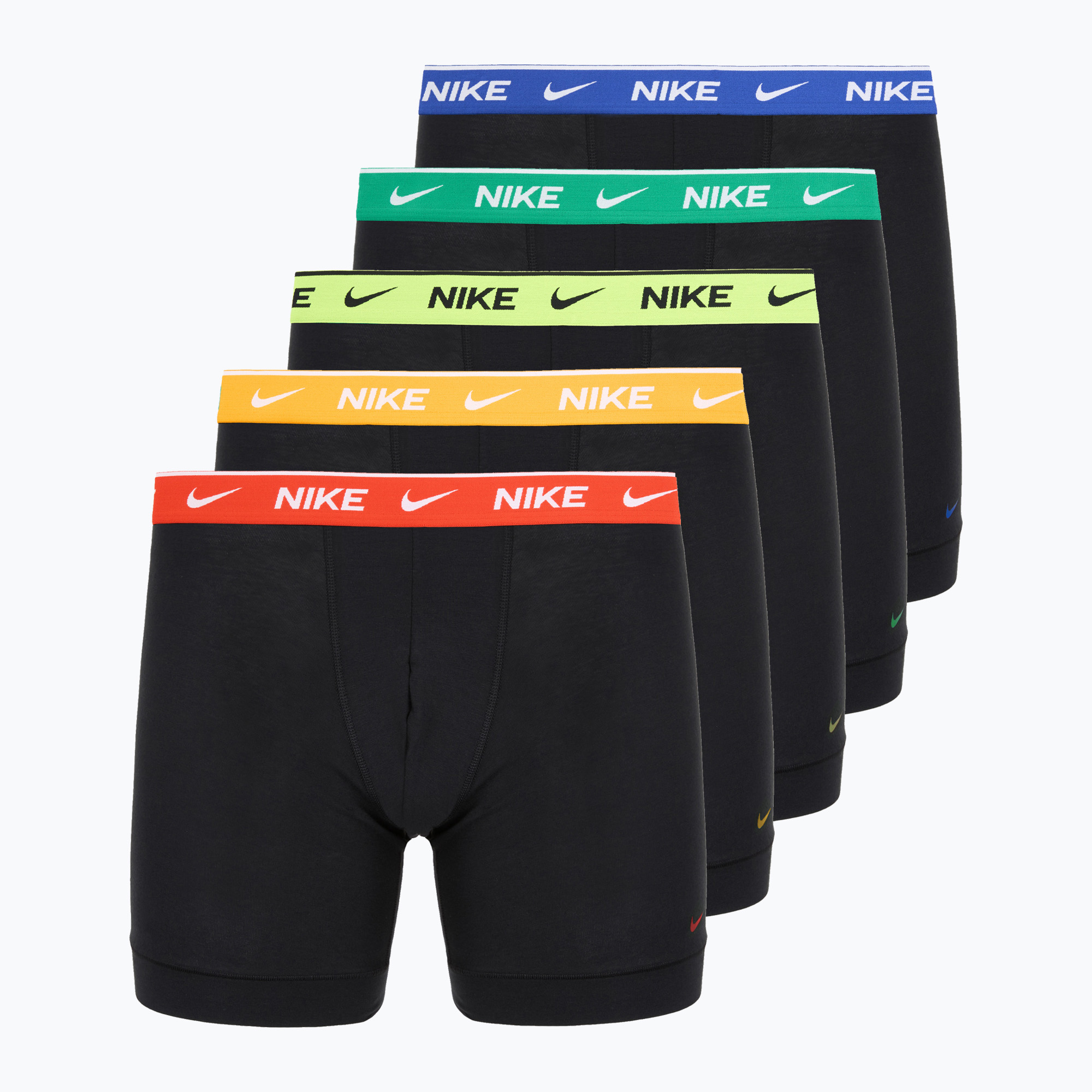 Мъжки боксерки Nike Essential Cotton Stretch 5 чифта black/volt/pt red/game royal/sm green/un gold wb