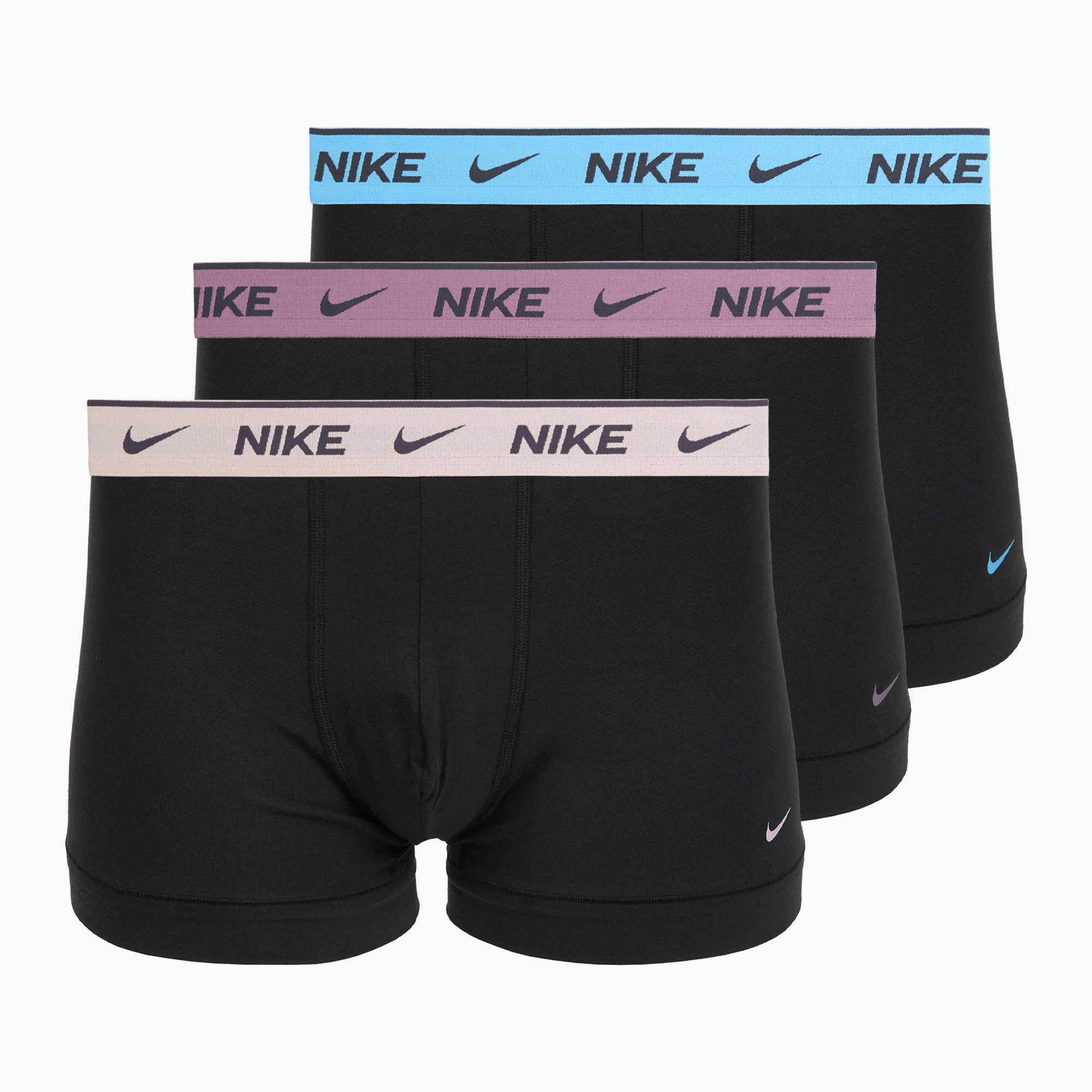 Herrenboxershorts Nike Cotton Stretch Trunk 3 pack charcoal heather