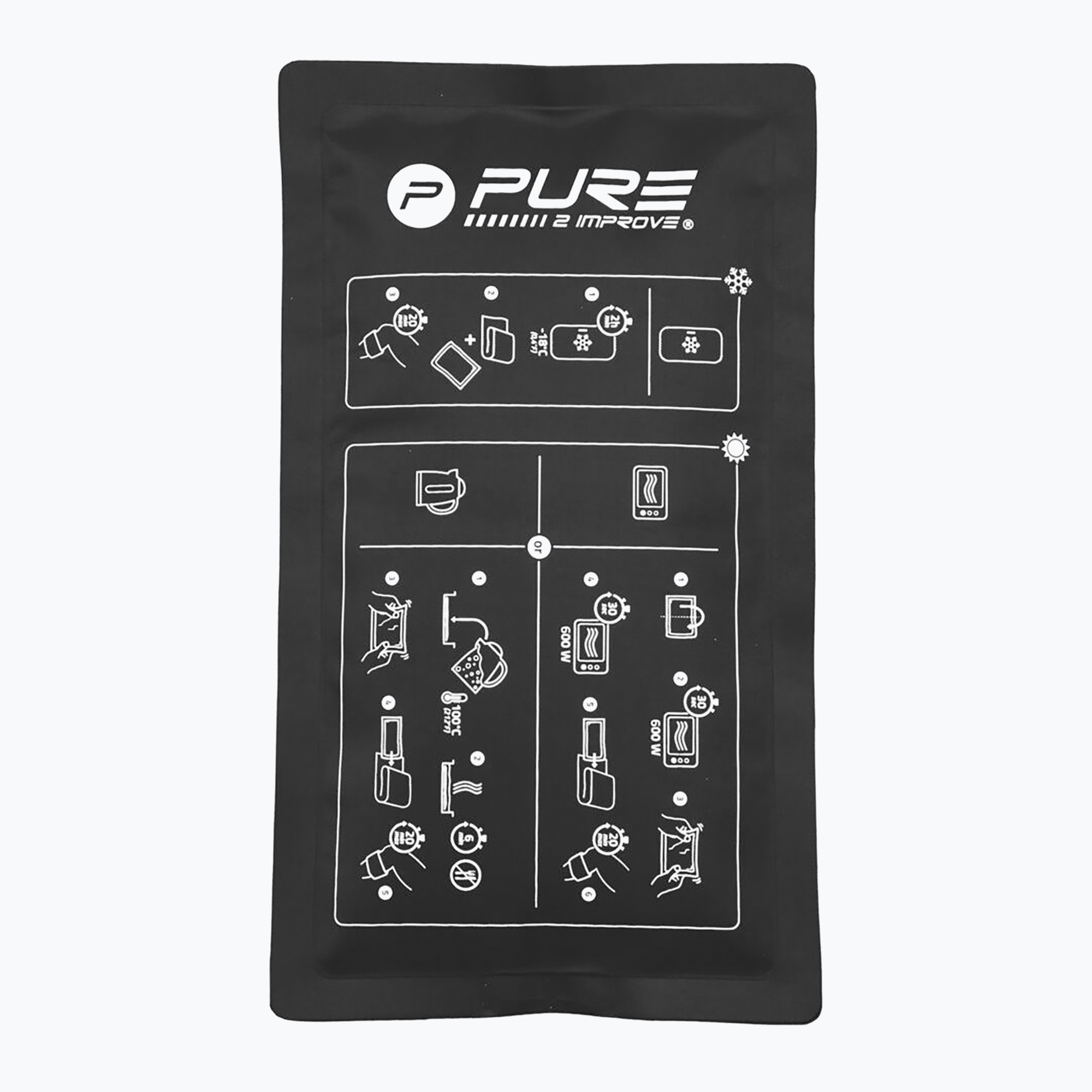 Compresă Pure2Improve Hot Cold Pack black