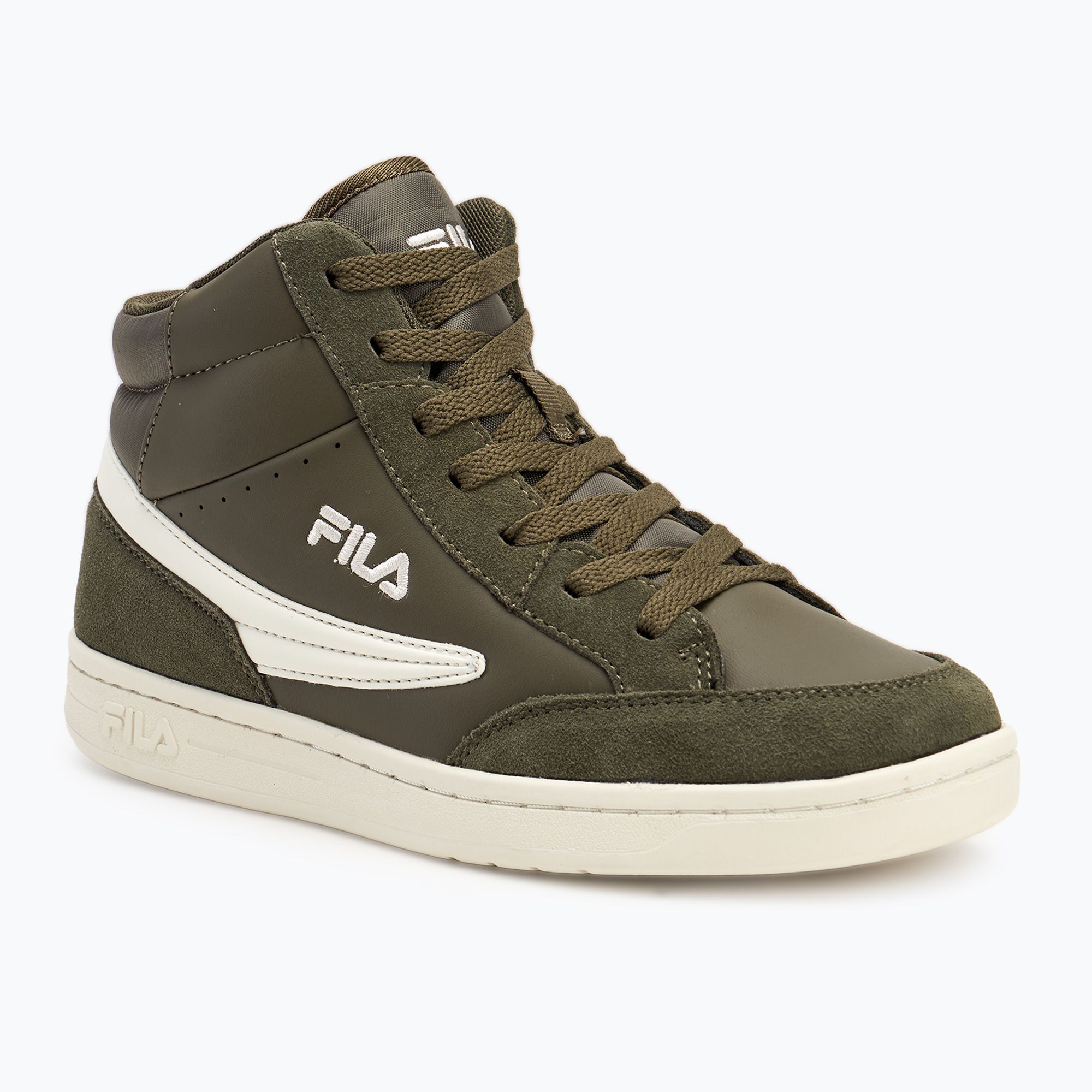 Buty dziecięce FILA Crew Mid olive night 