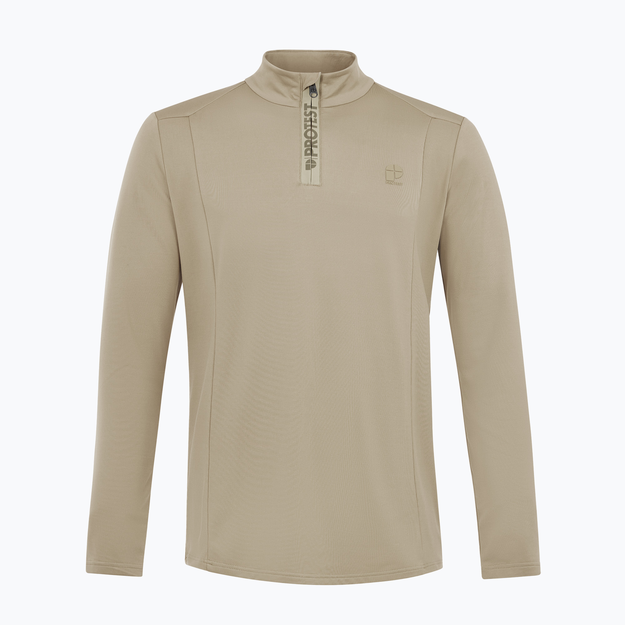 Felpa uomo Protest Rewill 1/4 Zip Active bamboo beige (L) (Rewill 1/4 Zip Active 3793100)