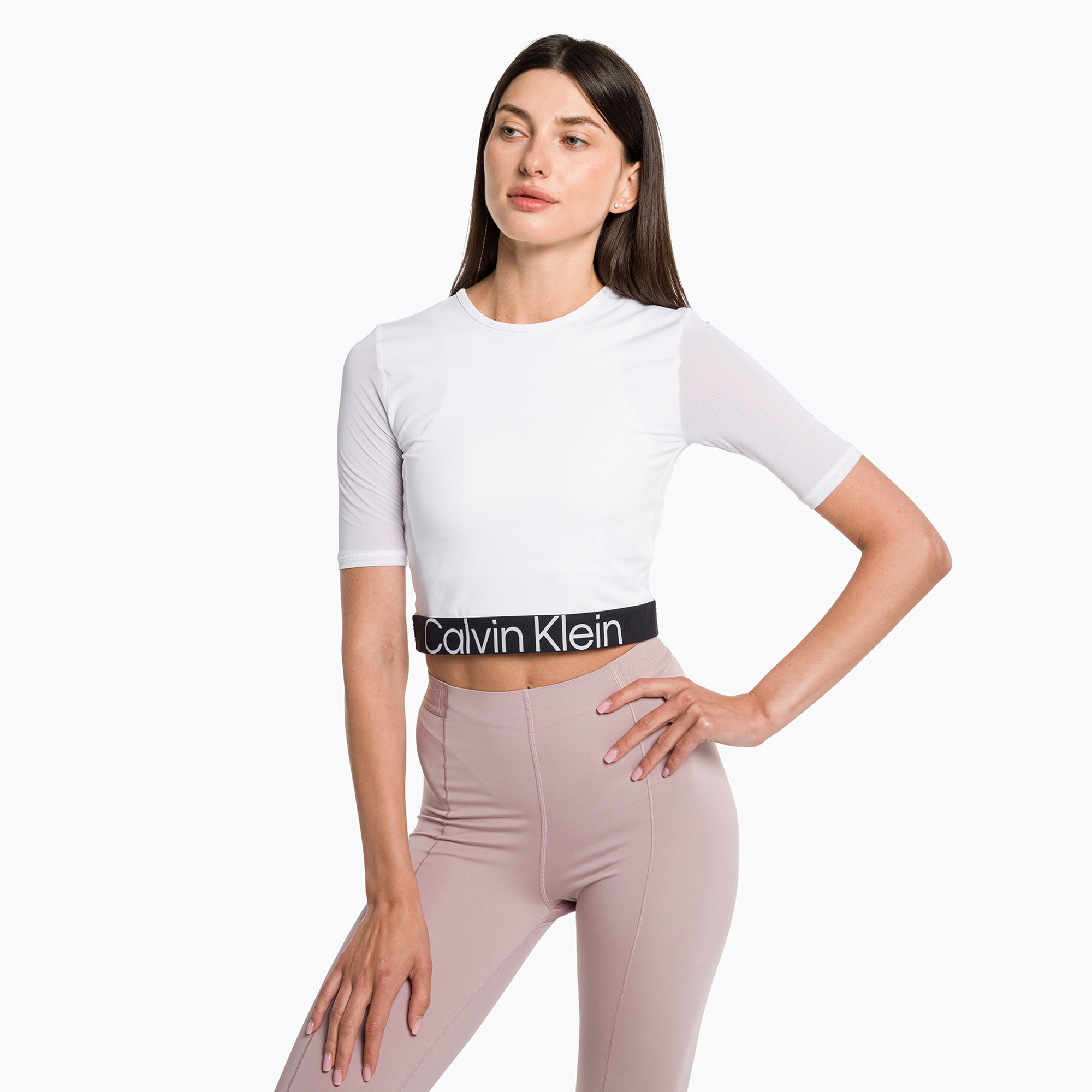 Dámske tričko Calvin Klein Knit bright white (00GWS3K116YAF)