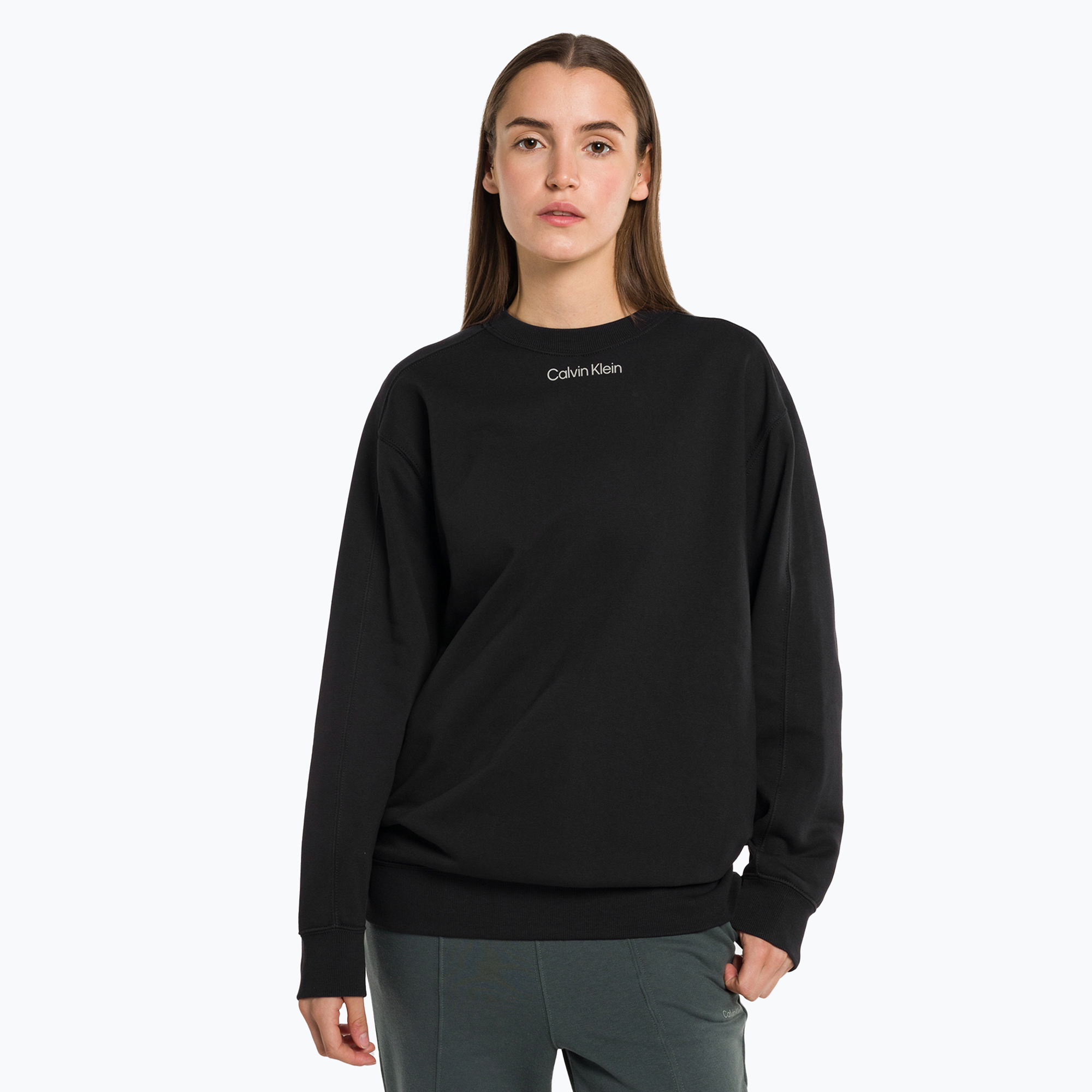 Women's Calvin Klein Pullover BAE black beauty sweatshirt (M)