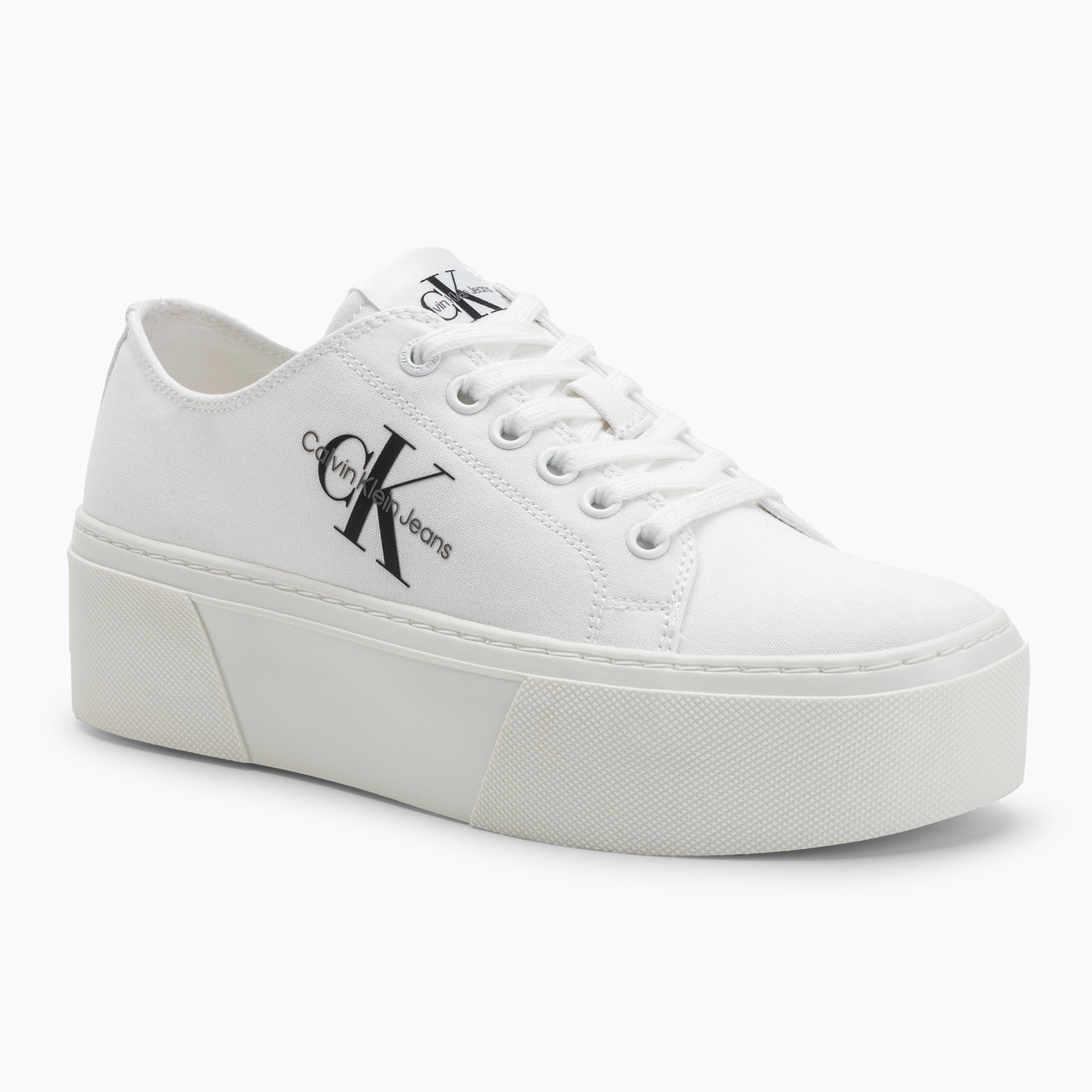 Trampki damskie Calvin Klein YW0YW01033 Vulc Flatform+ Cupsole Low white 