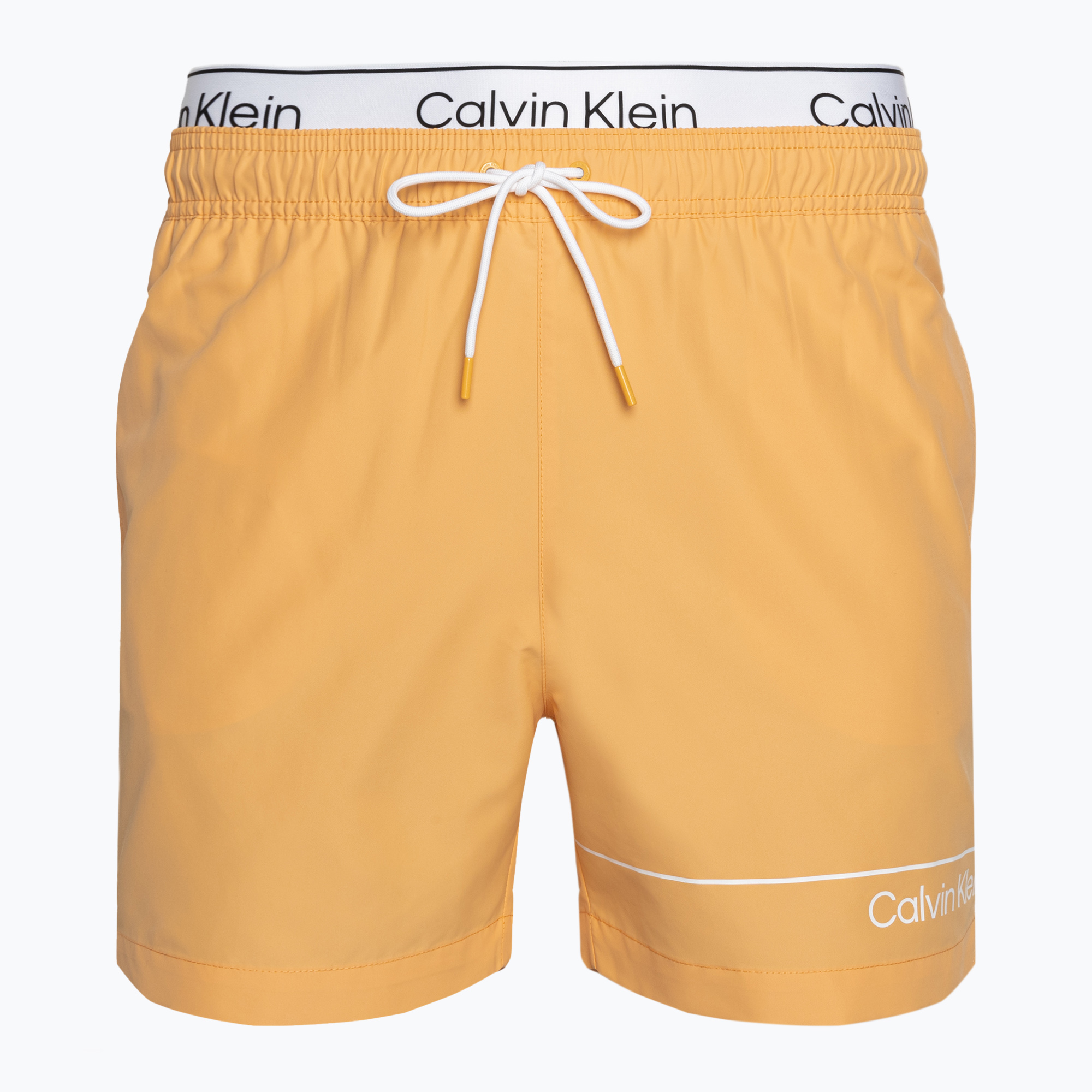 Szorty kąpielowe męskie Calvin Klein Medium Double WB buff orange 