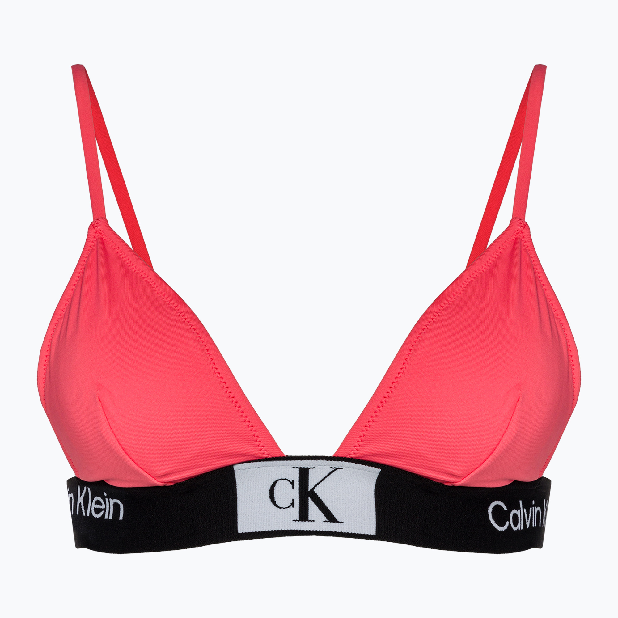 Calvin Klein Горнище на бански костюм Calypso coral с фиксиран триъгълник-RP