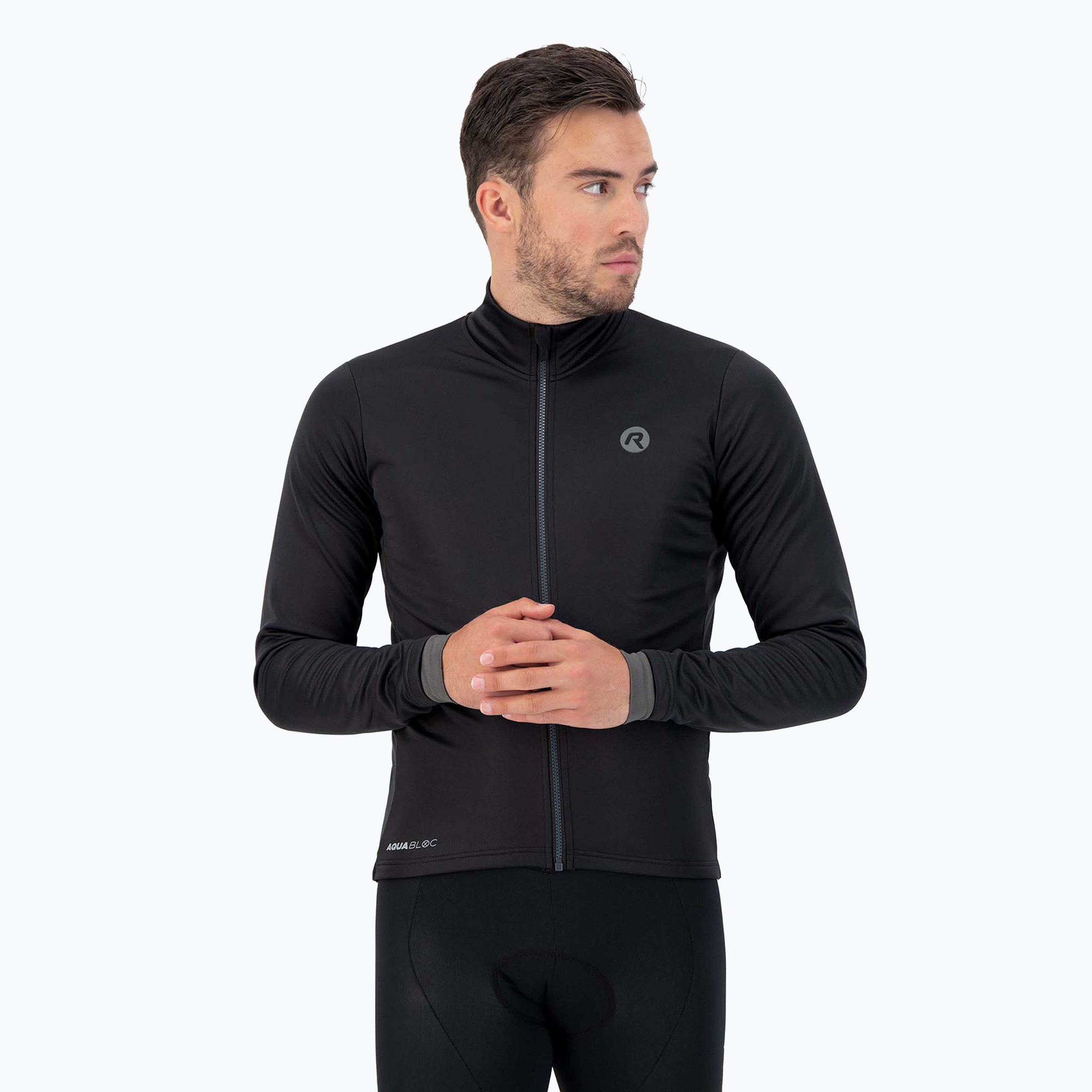 Men's cycling jacket Rogelli Essential Winter black (L)