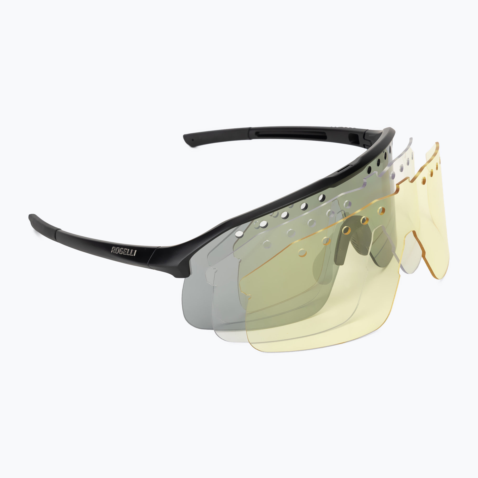 Ochelari de soare Rogelli Ventro Polarized black/smoke platinum revo
