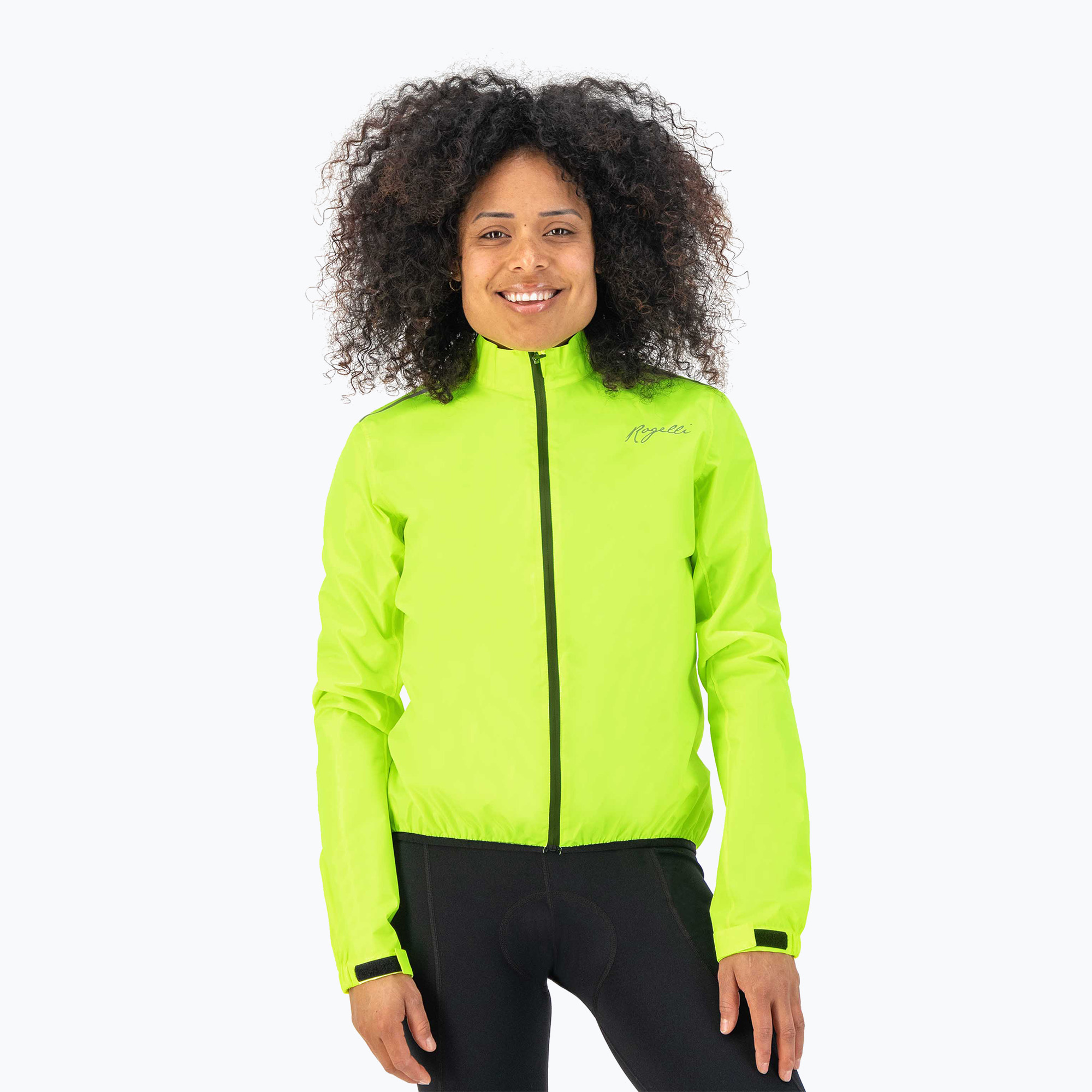 Dámska cyklistická bunda Rogelli Core yellow (Core Waterproof W ROG351693)