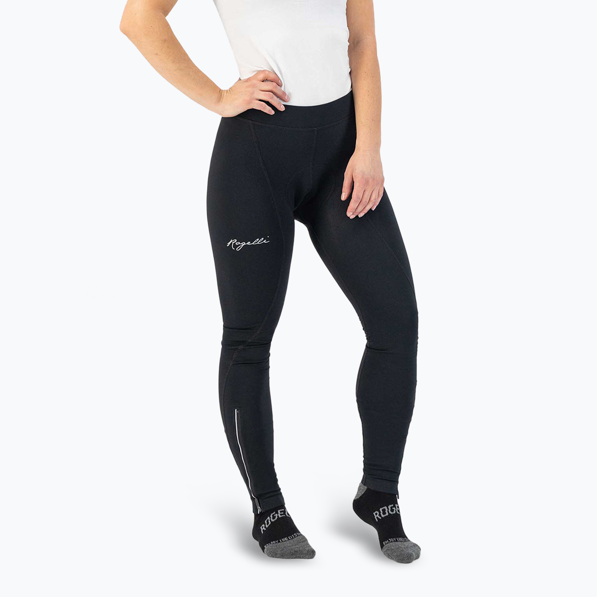 Дамски панталони за колоездене Rogelli Core Tight black
