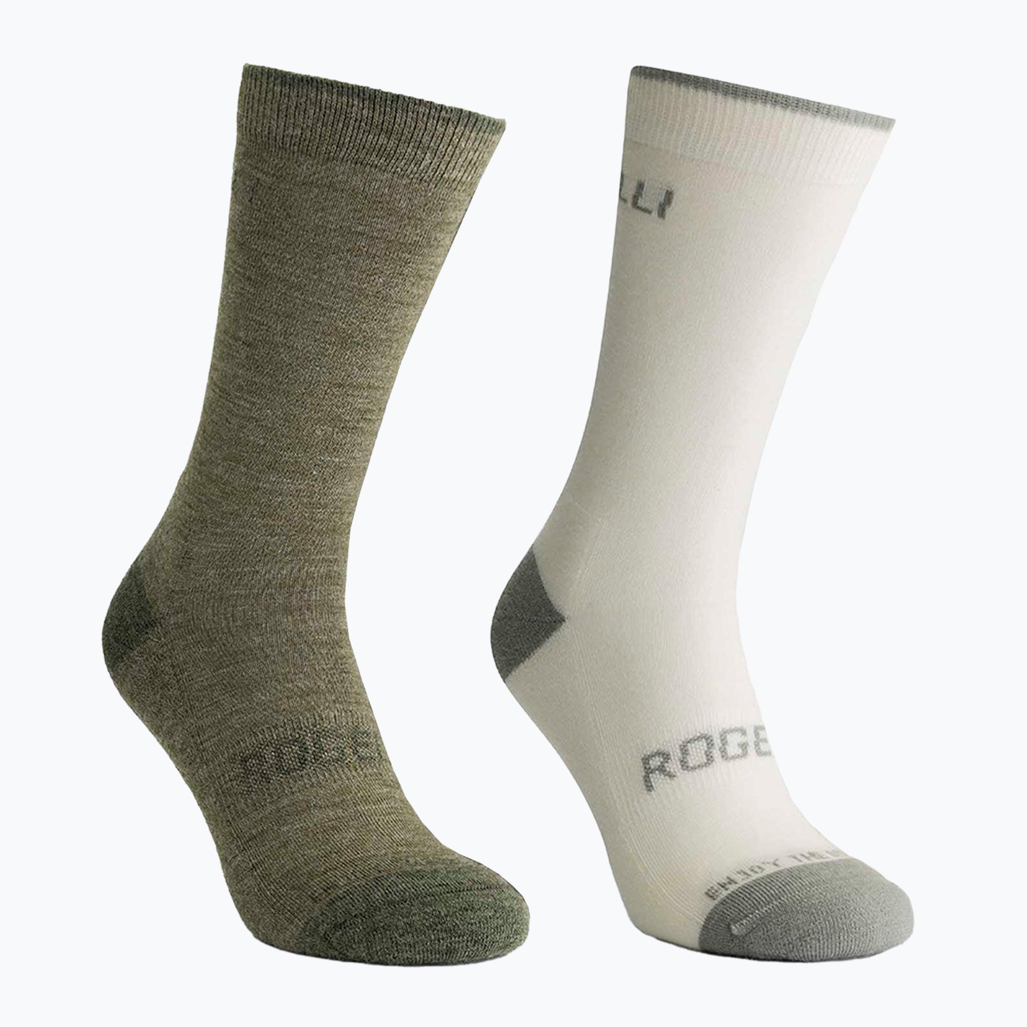 Calze da ciclismo Rogelli Wool Wintersocks 2 paia verde (44-47 EU) (Wool Wintersocks ROG352283)