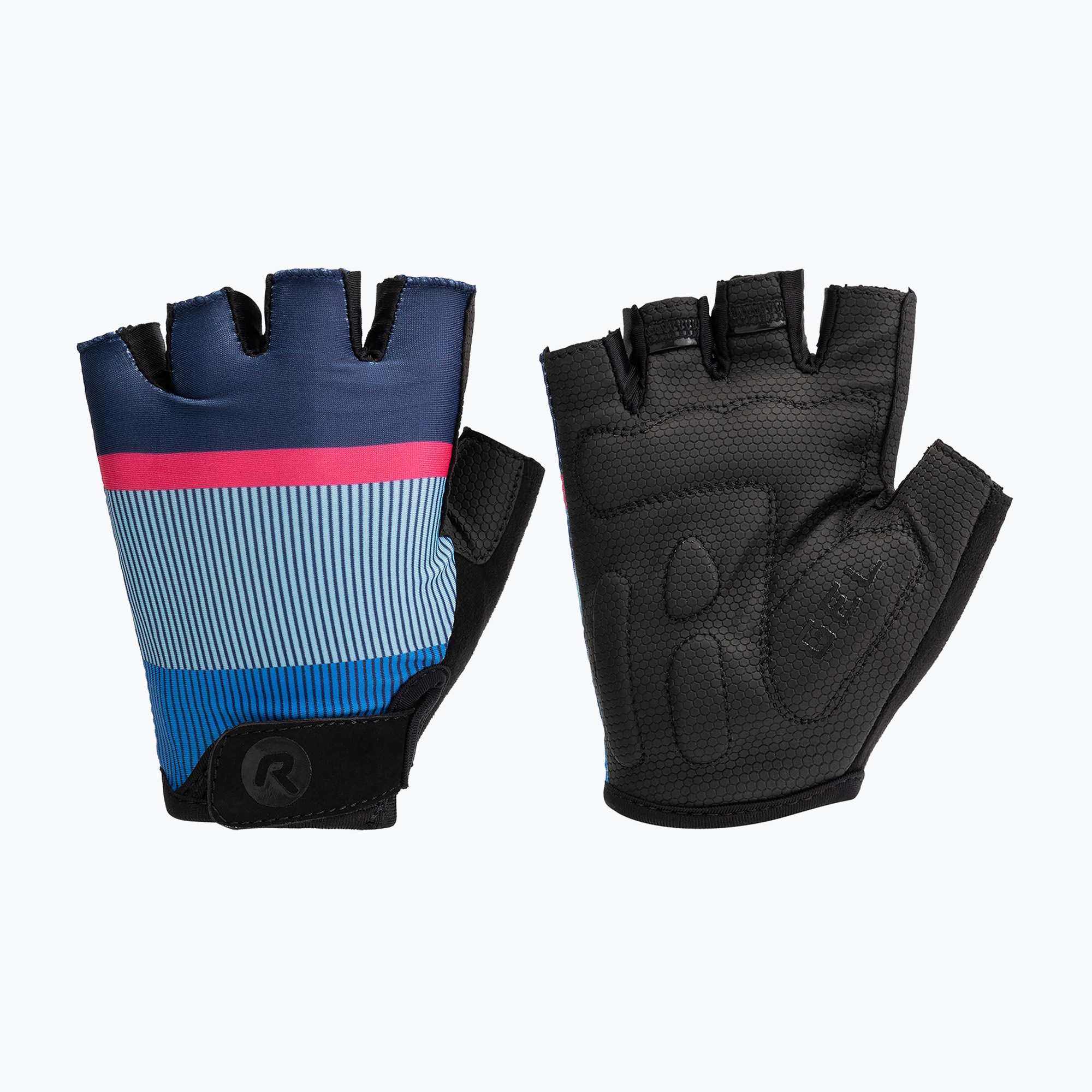 Дамски ръкавици за колоездене Rogelli Impress II blue/pink/black