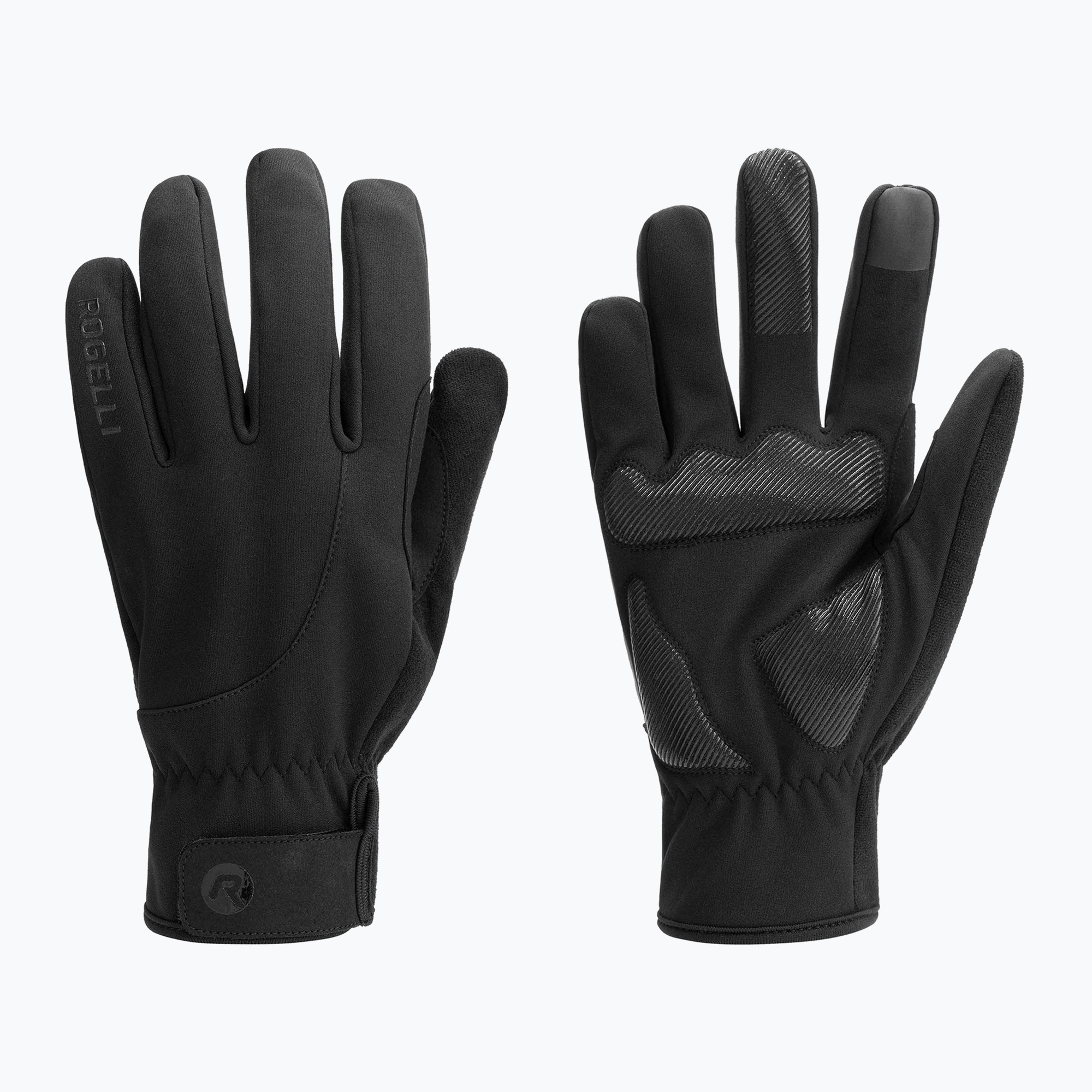 Pánske cyklistické rukavice Rogelli Core II Winter Windproof čierne (Core II Winter Windproof ROG352567)