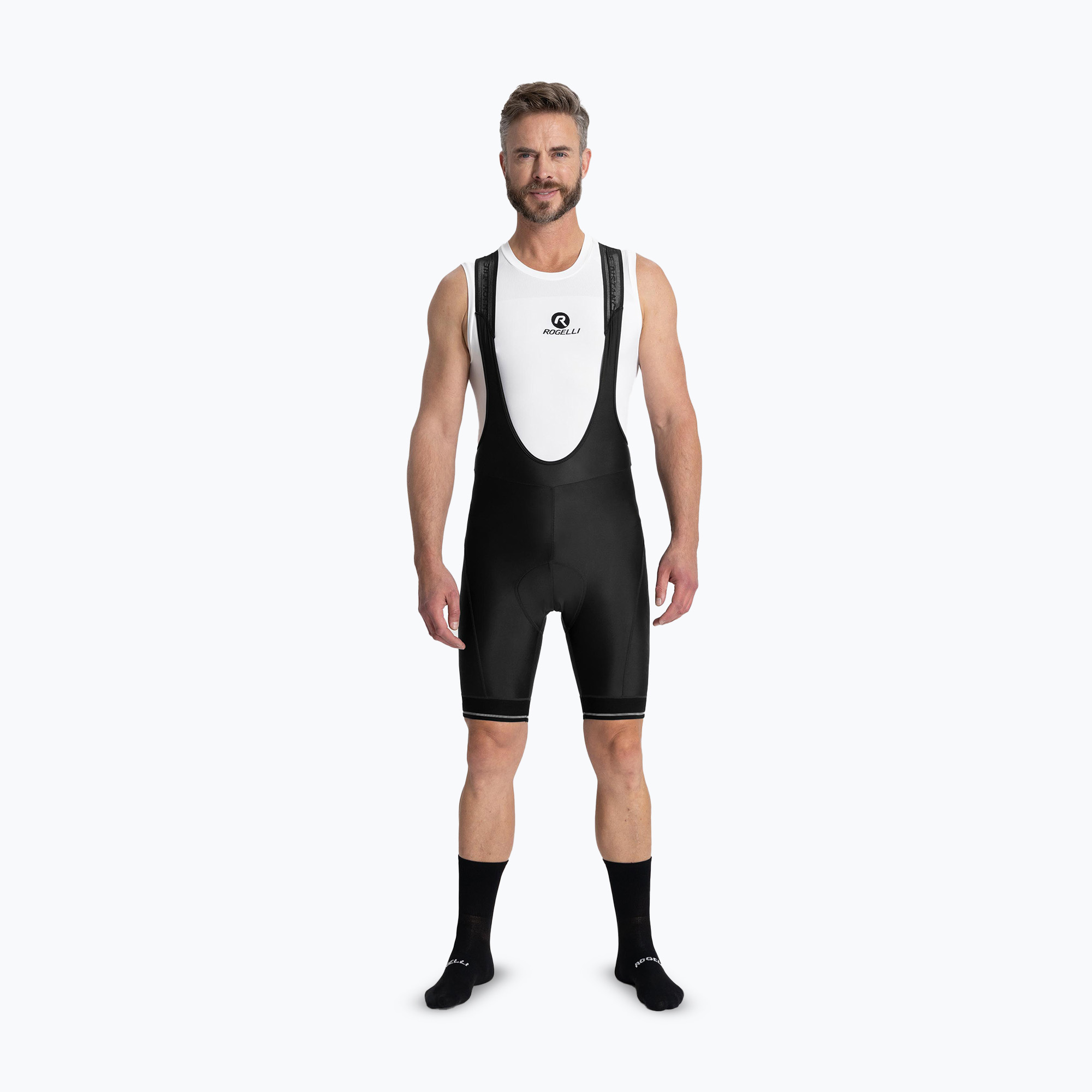 Rogelli Fast Bib Short мъжки къси панталони за колоездене черни