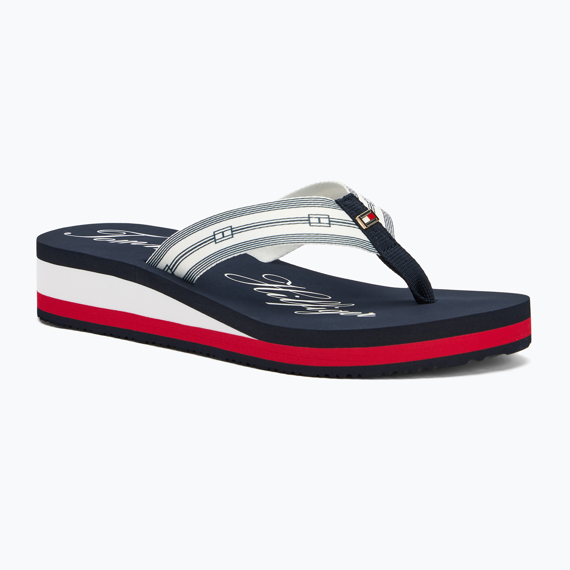 Japonki damskie Tommy Hilfiger Im Th Signature Beach Sandal rwb 
