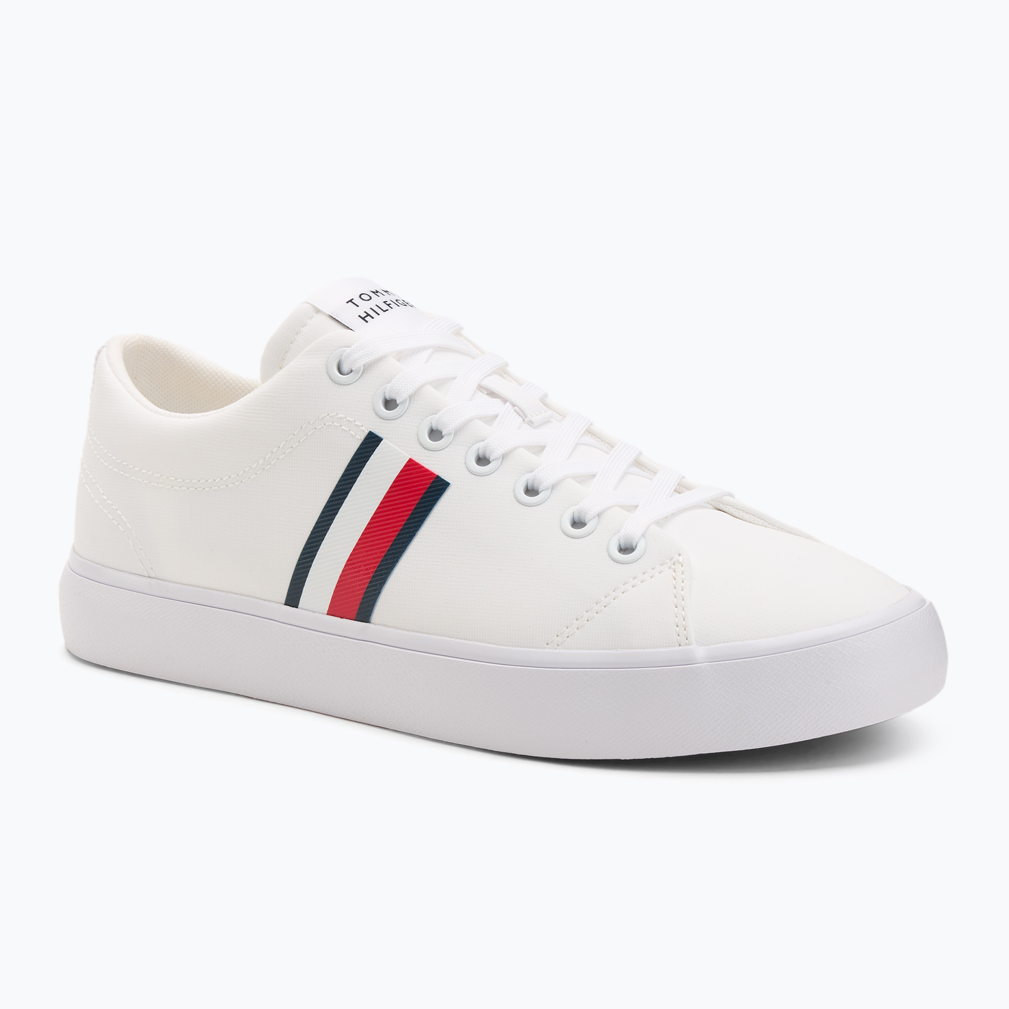 Trampki męskie Tommy Hilfiger Th Hi Vulc Low Core Stripes Mesh white 