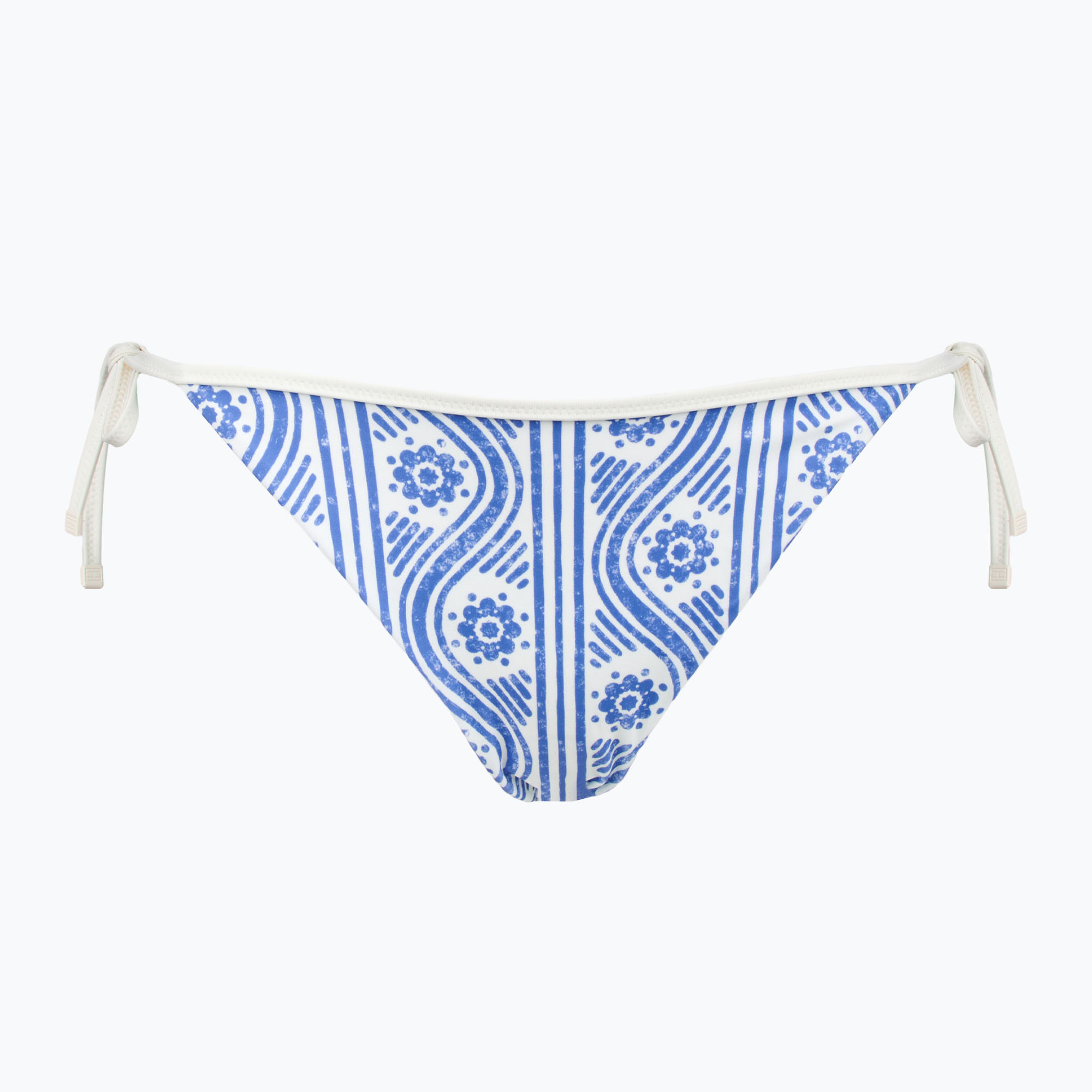 Tommy Hilfiger Cheeky String Side Tie Print флорално райе синьо заклинание долна част на бански костюм