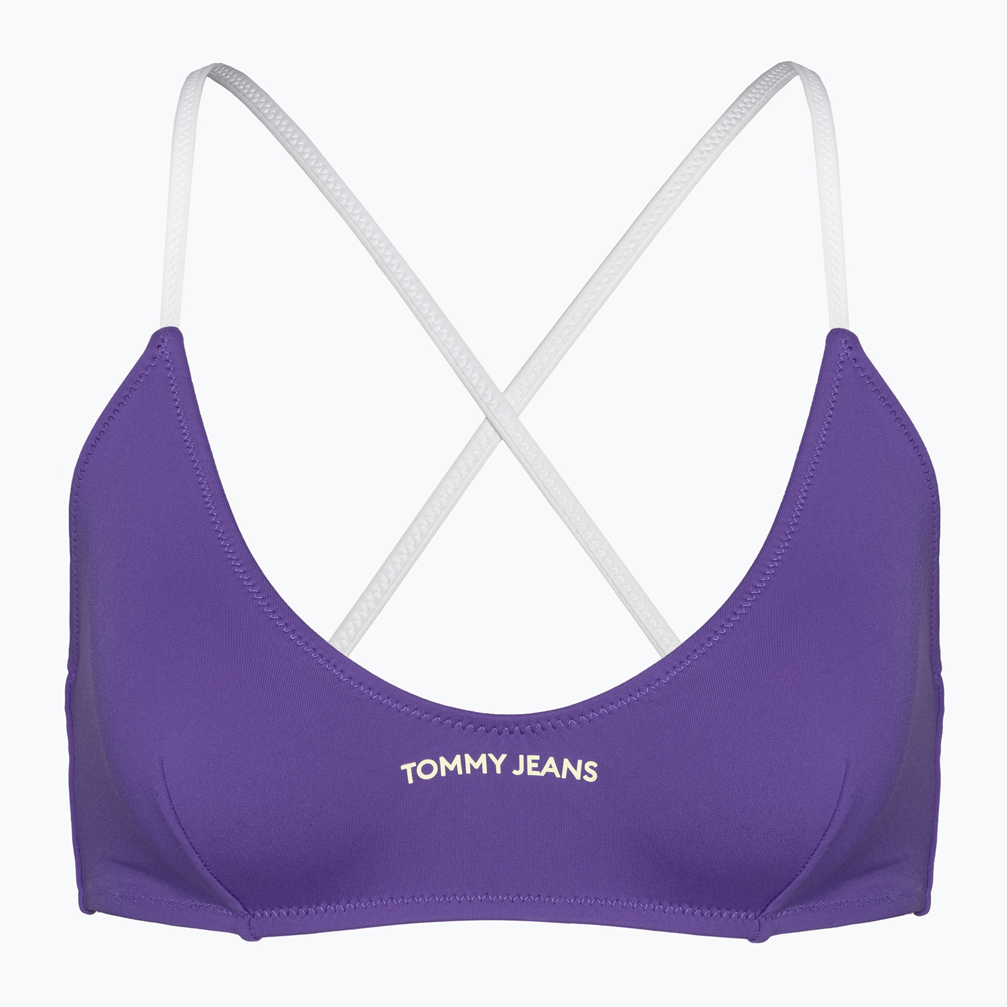 Горнище на бански костюм Tommy Jeans Bralette quantum purple