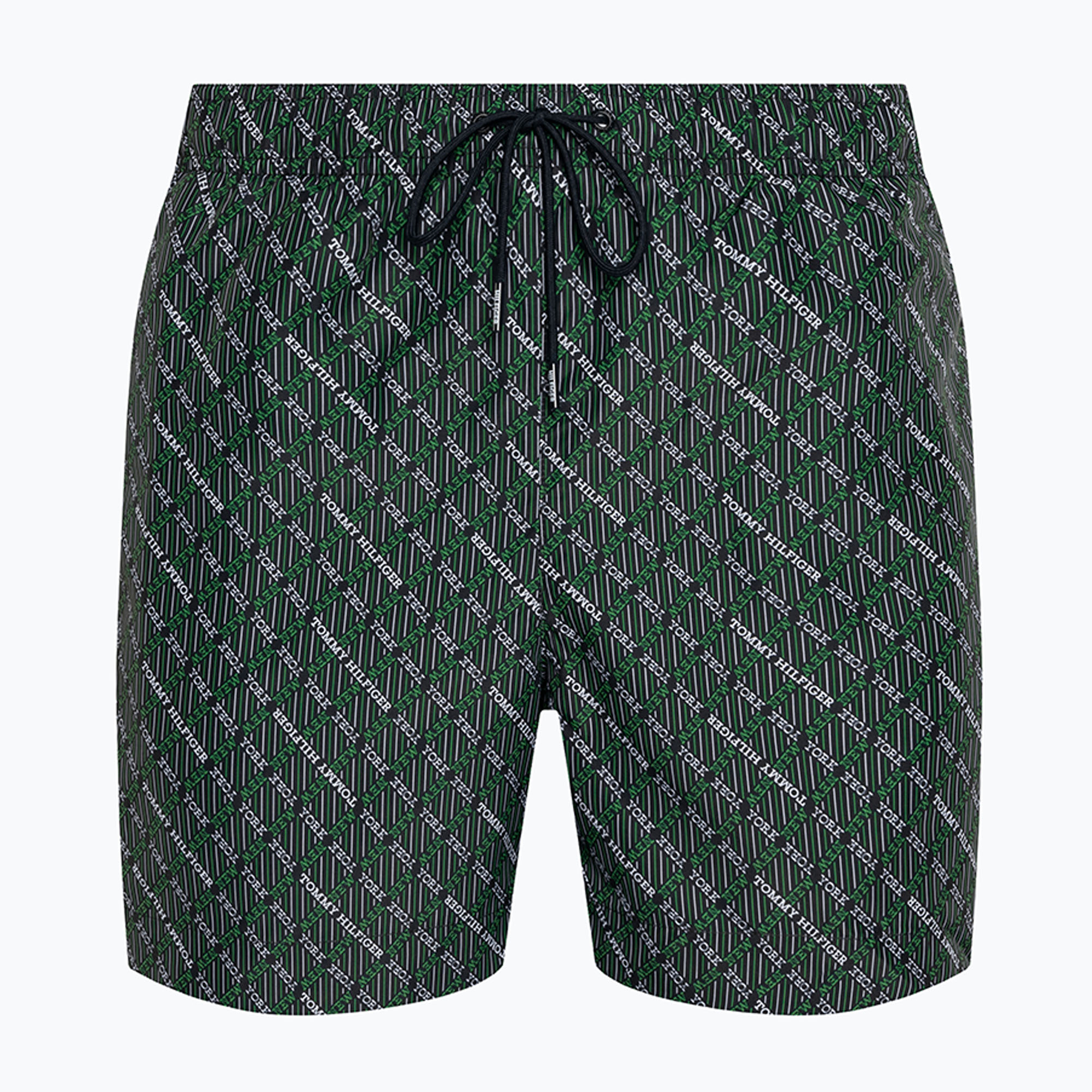 Tommy Hilfiger Uomo Pantaloncini da bagno con stampa a coulisse media new york geo green (XXL) (Medium Drawstring Print UM0UM032710H8)