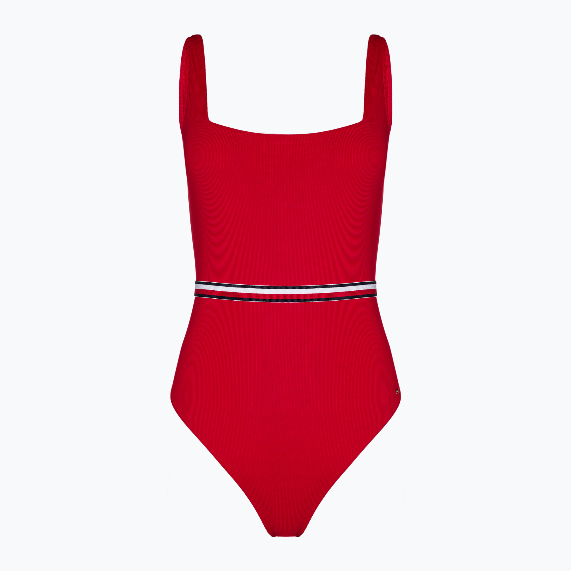 Tommy Hilfiger women's one-piece swimsuit Square Neck One Piece primary red