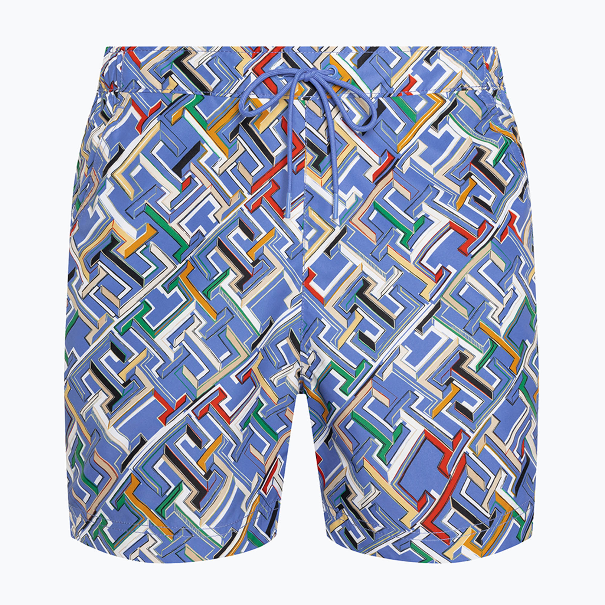 Szorty kąpielowe męskie Tommy Hilfiger SF Medium Drawstring Print multi monogram blue spell 