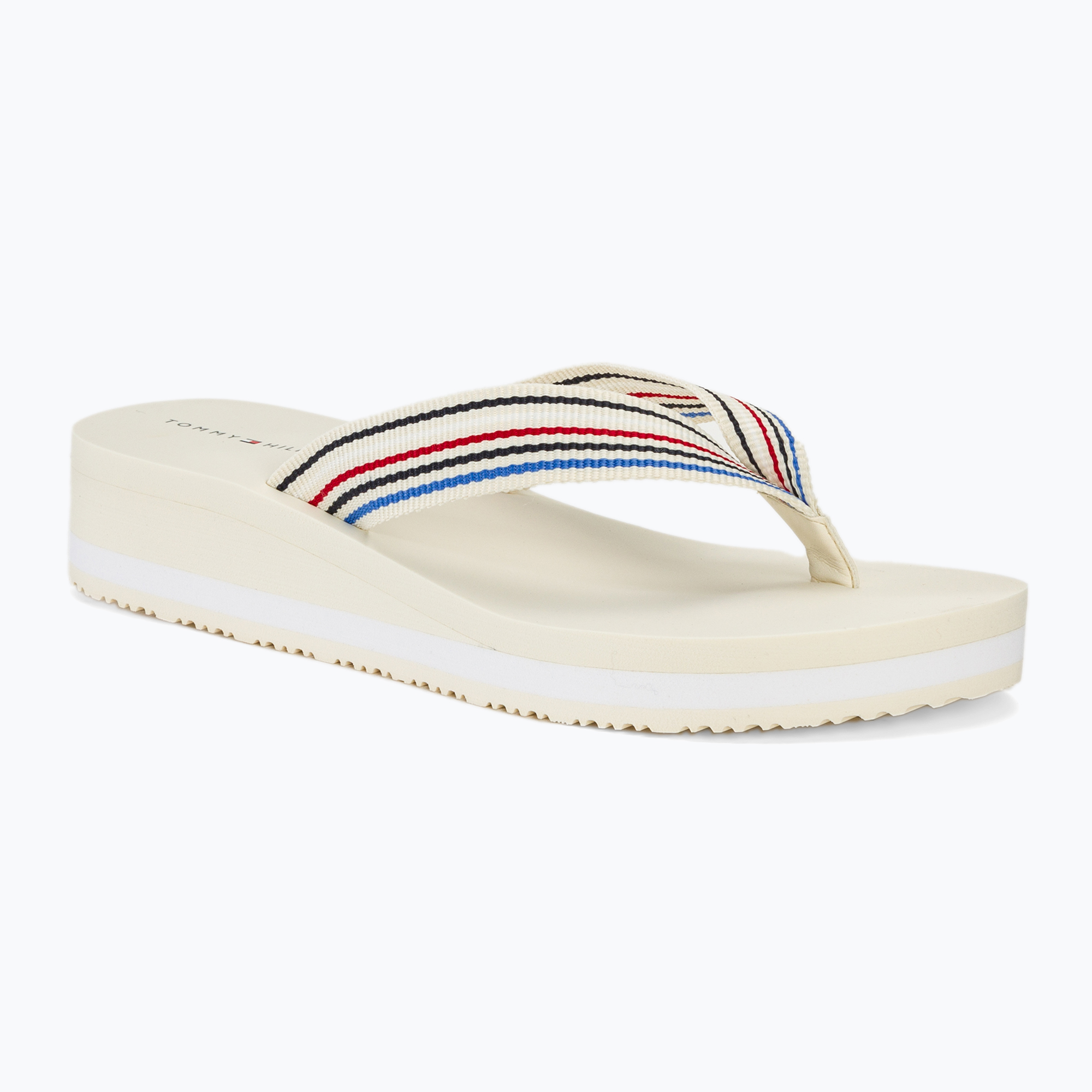 Japonki damskie Tommy Hilfiger Wedge Stripes Beach Sandal calico 
