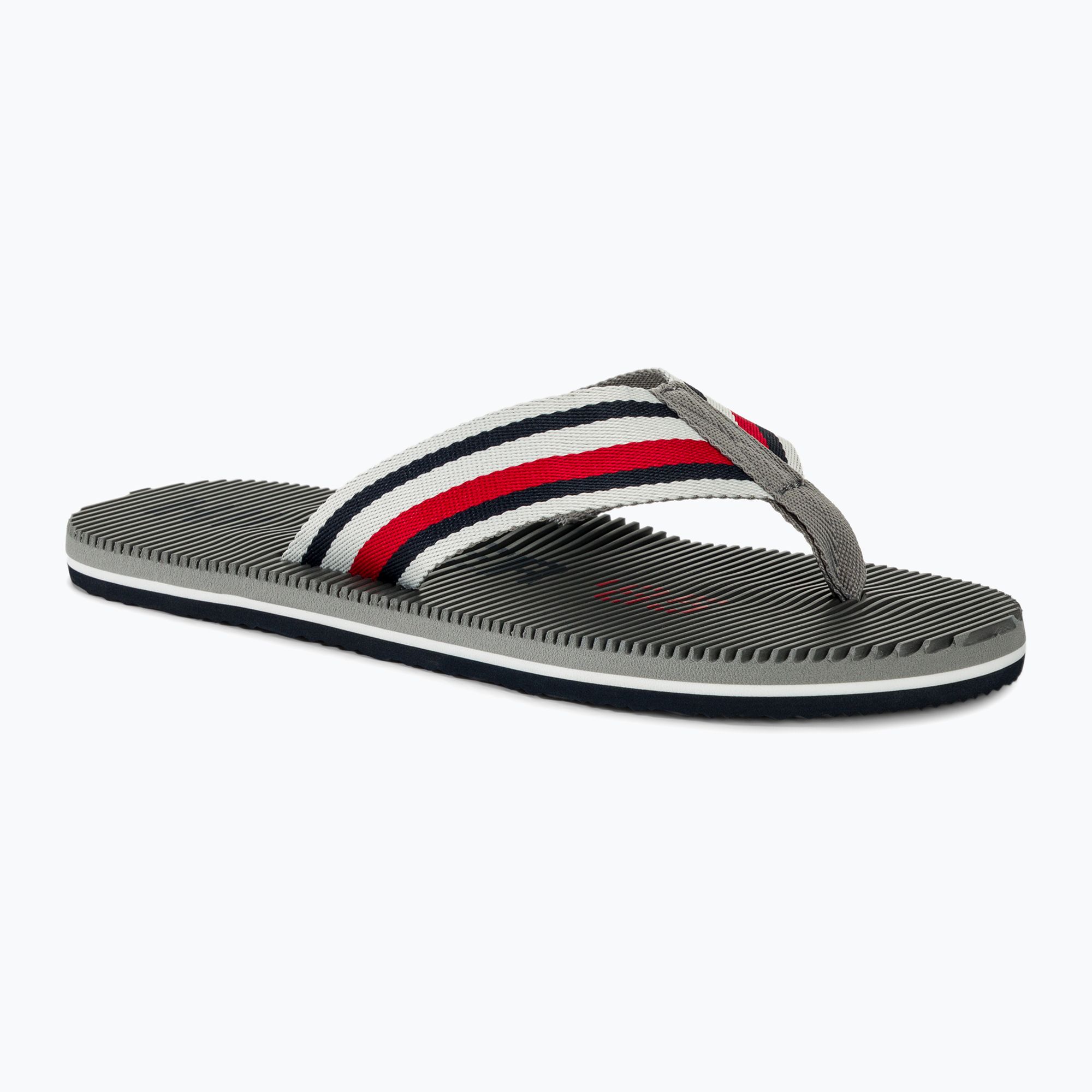 Japonki męskie Tommy Hilfiger Massage Footbed Oly Beach Sandal antique silver 