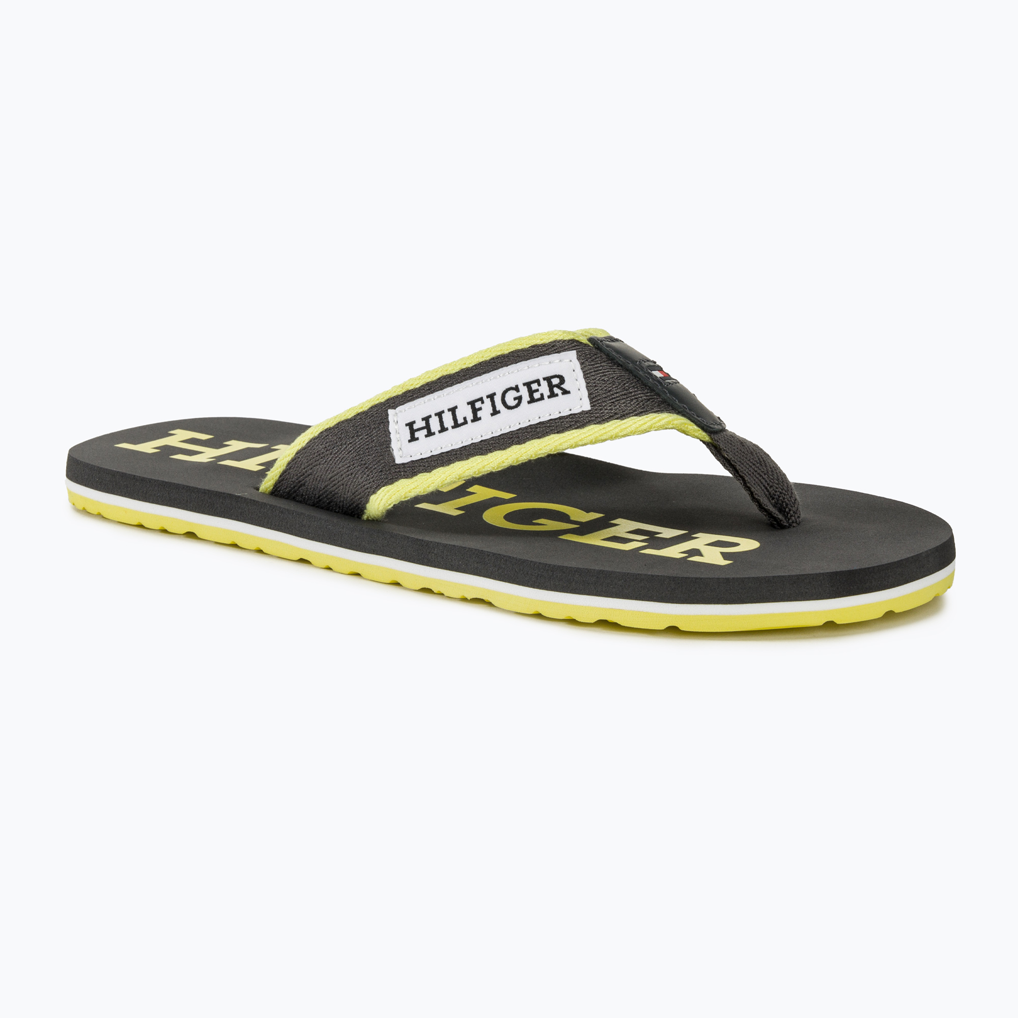 Japonki męskie Tommy Hilfiger Patch Beach Sandal dark ash 