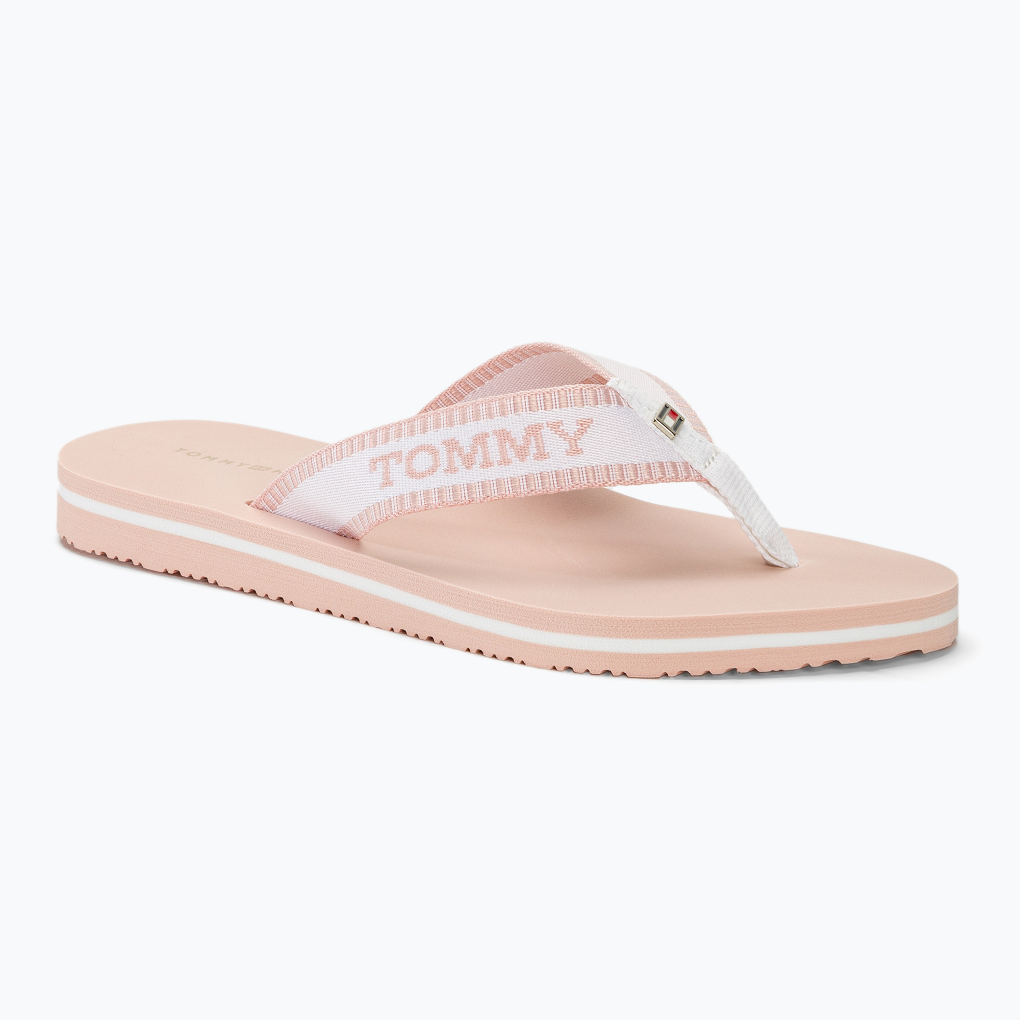 Japonki damskie Tommy Hilfiger Webbing Pool Slide ecru/whimsy pink 