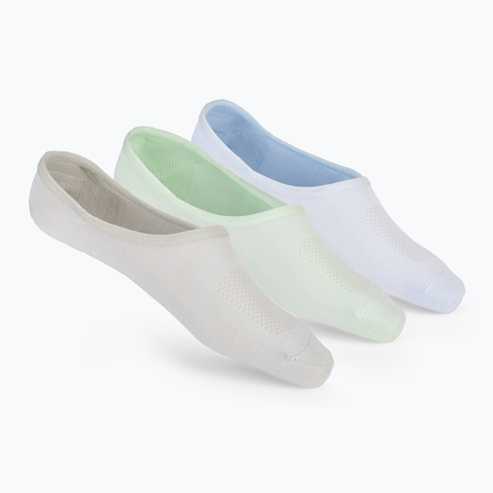 Дамски чорапи SKECHERS Non Terry No Show Liner 3 чифта blue/green