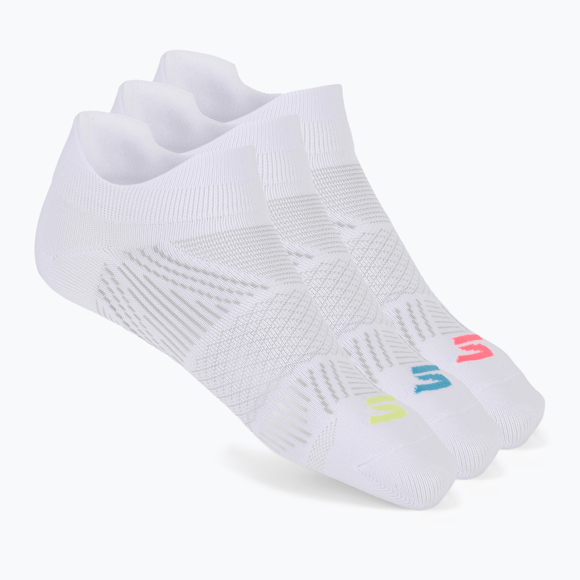 Дамски чорапи SKECHERS Toe/Heel Terry Low Cut 3 чифта white/bright blue