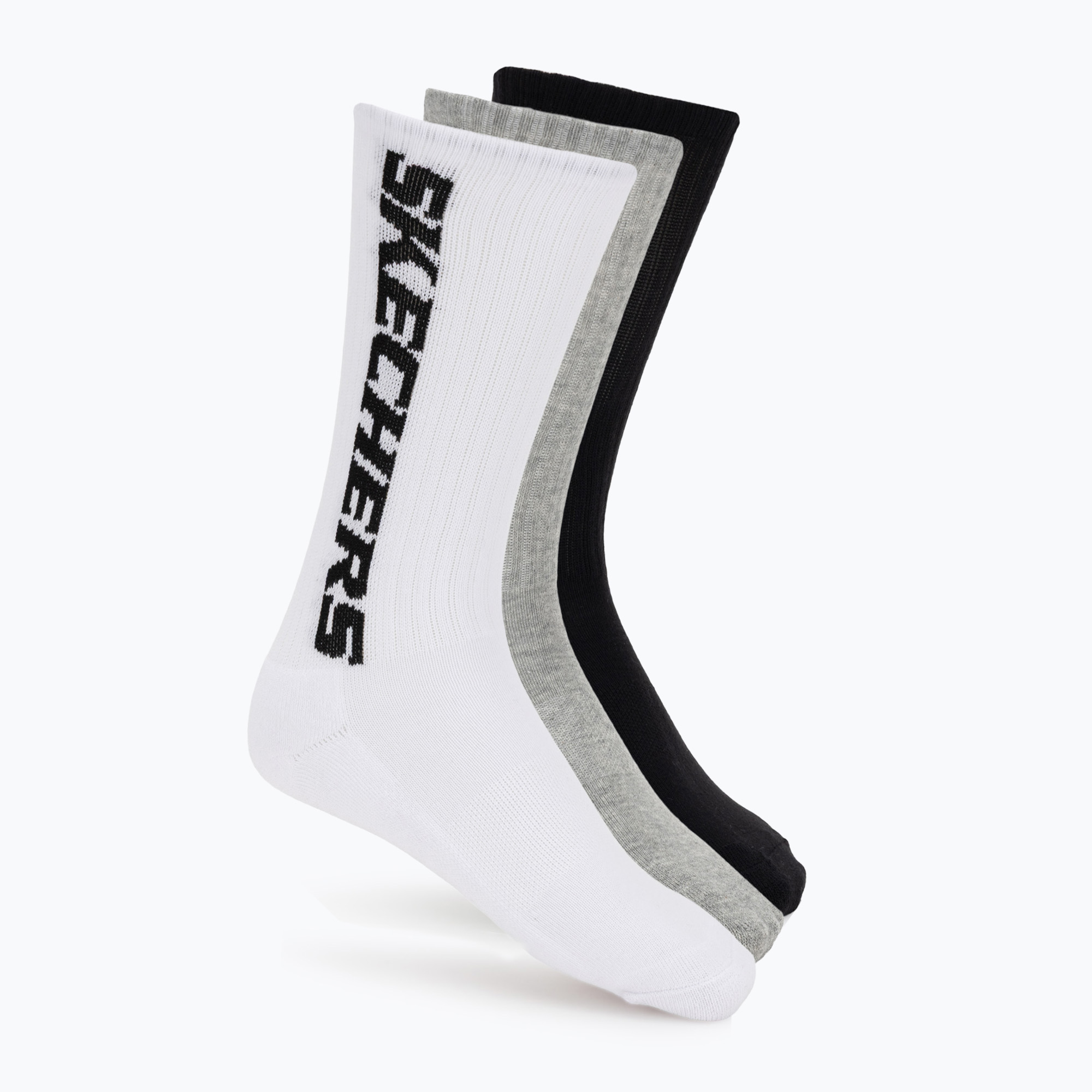 Чорапи SKECHERS Terry Crew 1/2 3 pack grey/black