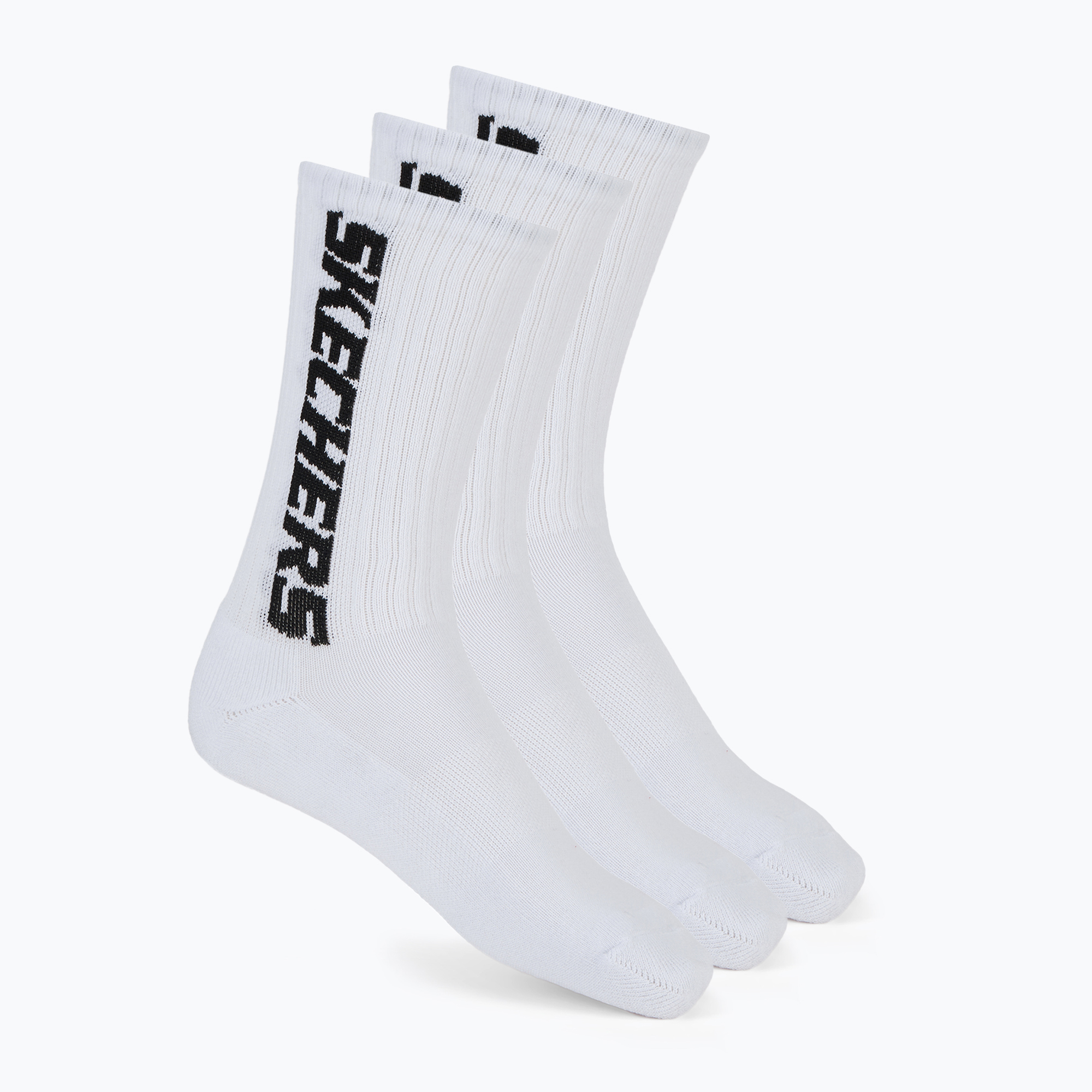 Мъжки чорапи SKECHERS 1/2 Terry Crew 3 чифта white/black
